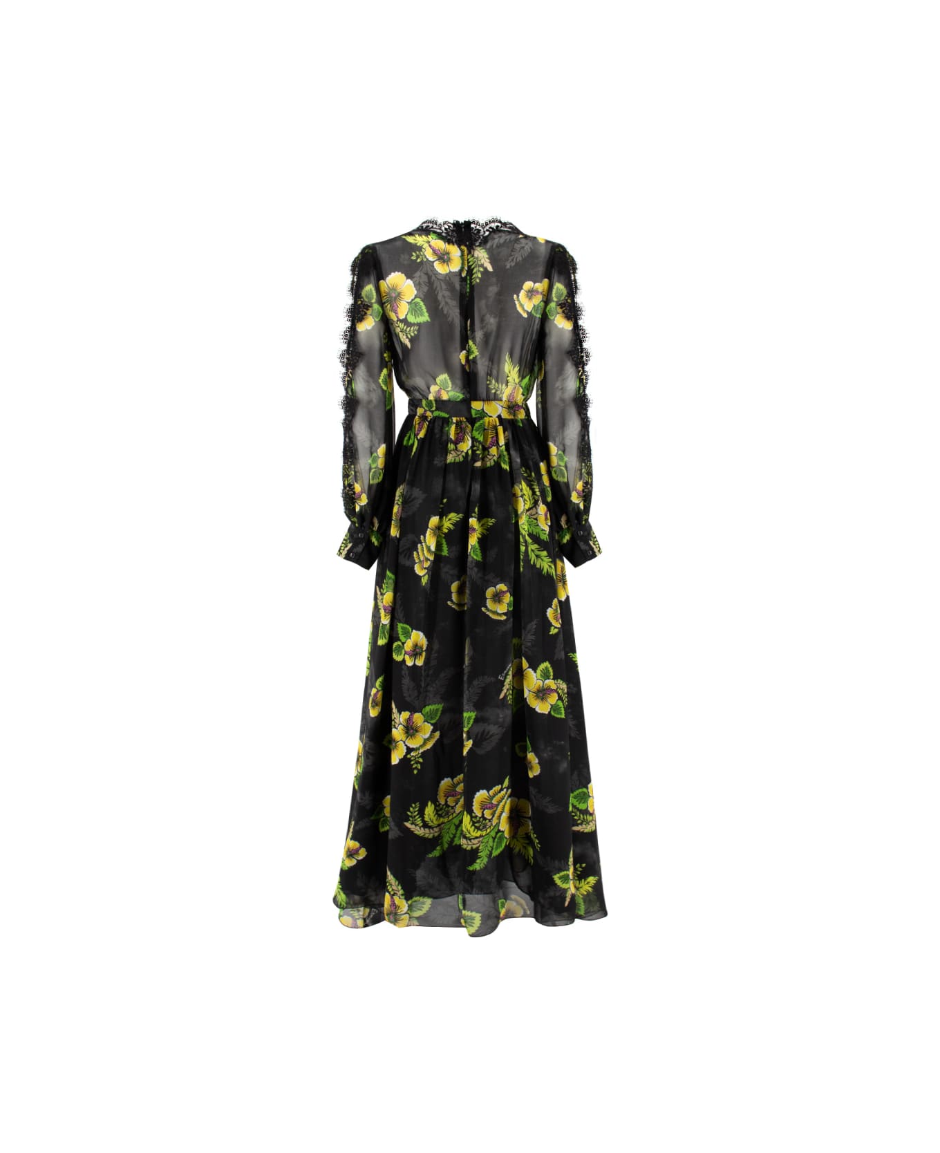 Ermanno Firenze Dress - BLACK/YELOW/GREEN