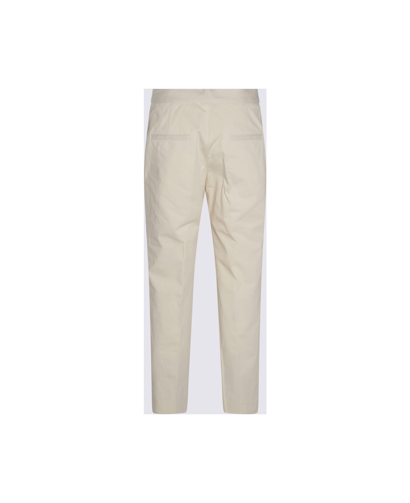 Jil Sander Beige Cotton Pants - White