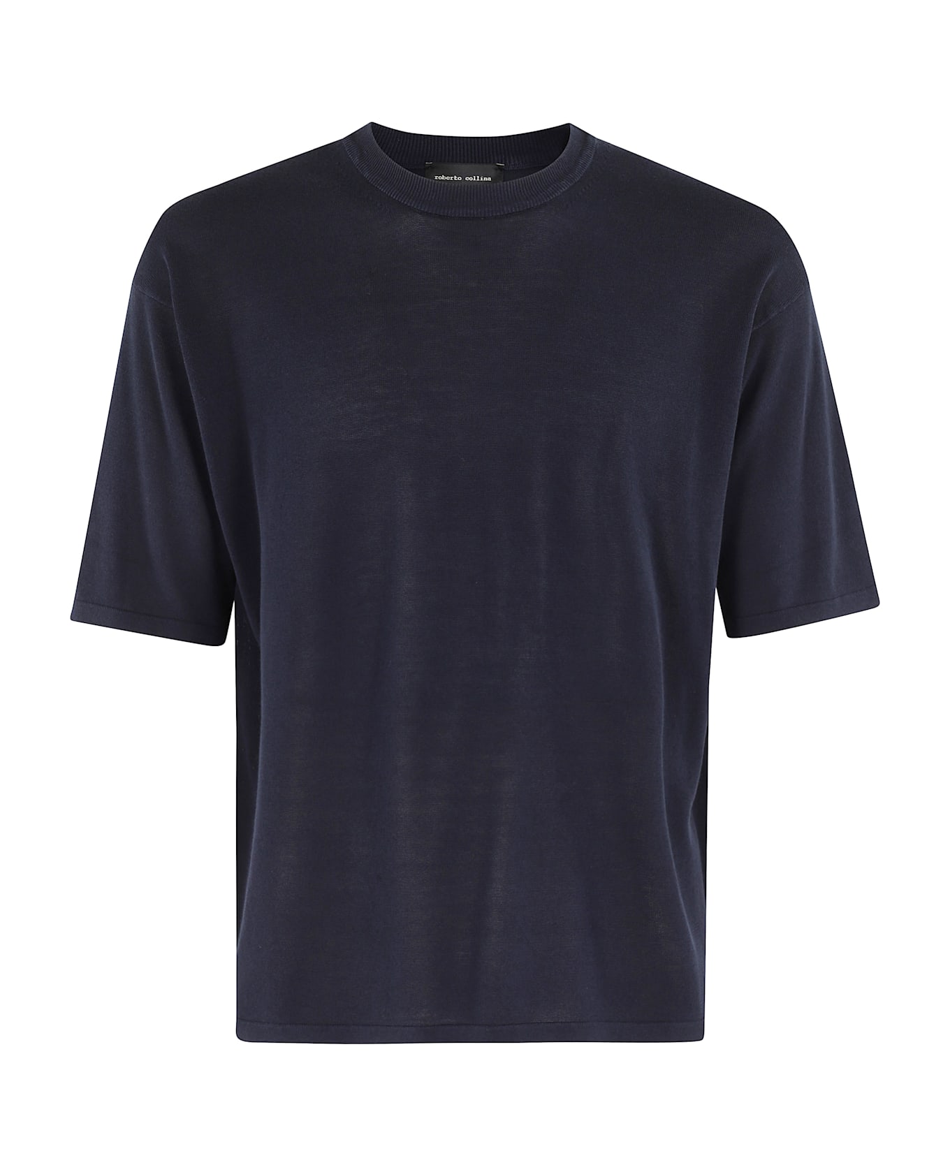 Roberto Collina Girocollo Mc Comfy Fit - Navy