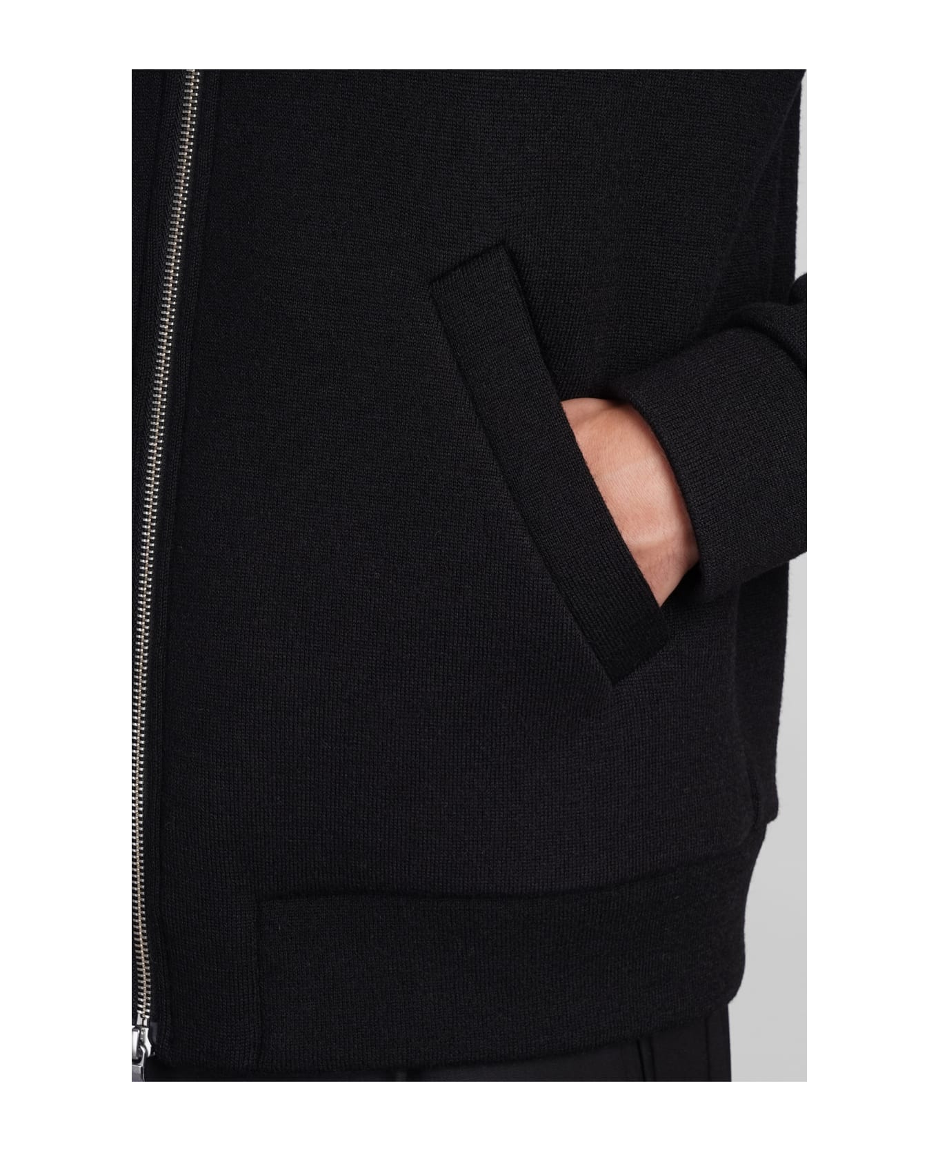 Barena Alon Sweatshirt In Black Wool - black