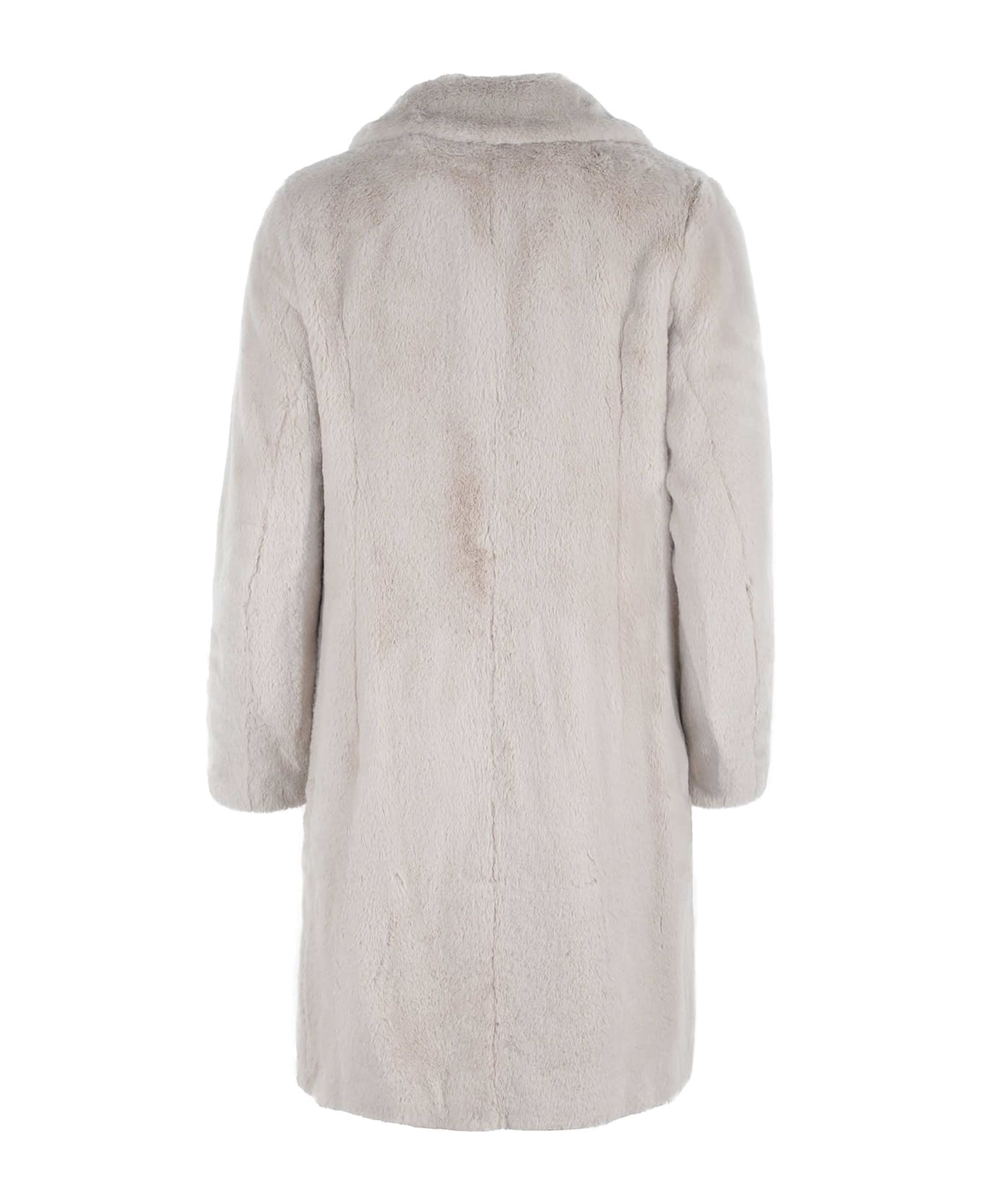 Herno Faux Fur Coat - Cream