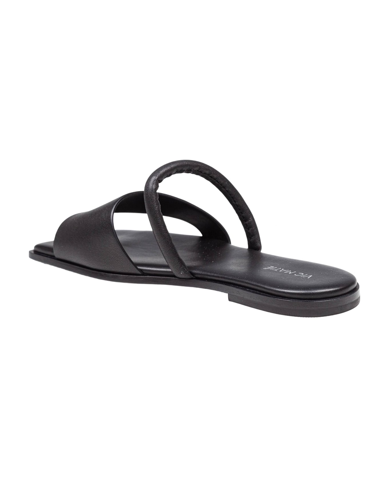 Vic Matié ' Single-finger Slipper In Black Nappa - Black
