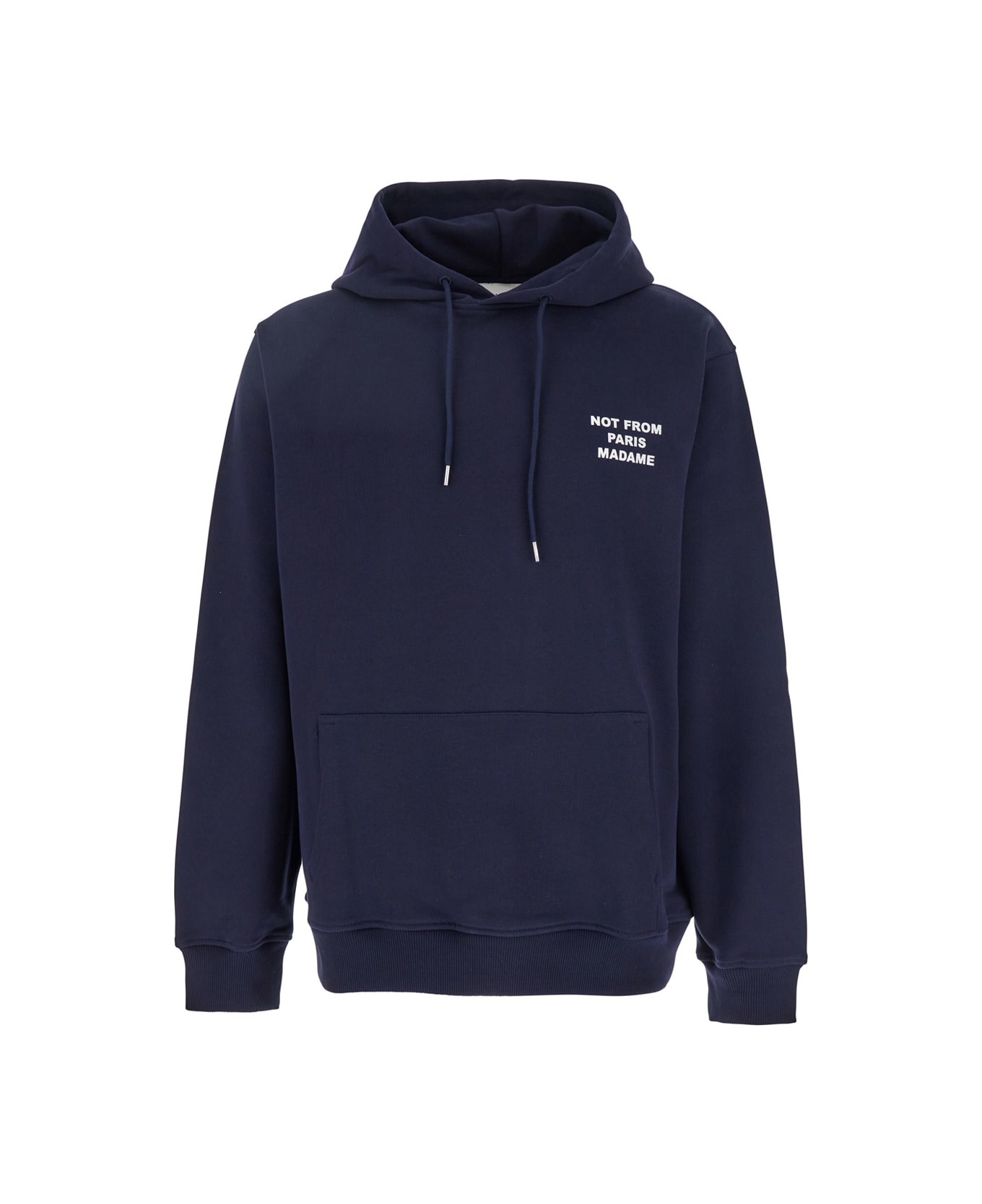 Drôle de Monsieur Blue Hoodie With Logo In Cotton Man - Blu