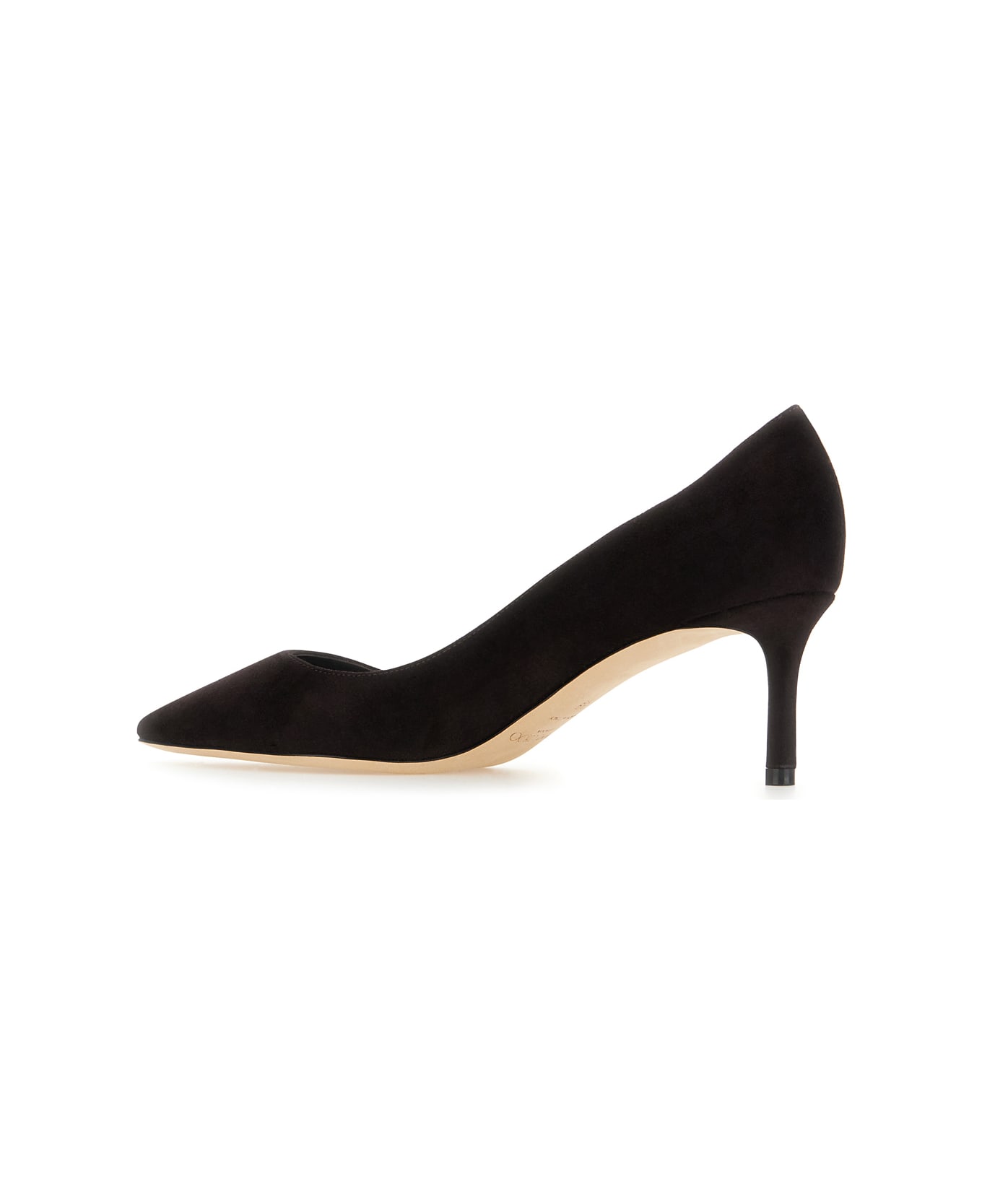 Jimmy Choo Dark Brown Suede Pumps - COFFEE