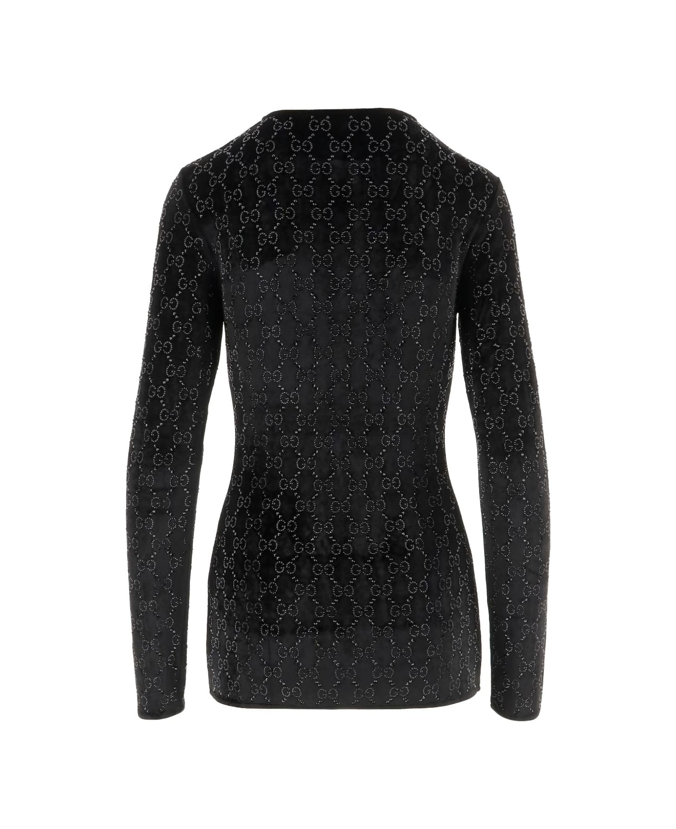 Gucci Gg Crystal Chenille T-shirt - Black