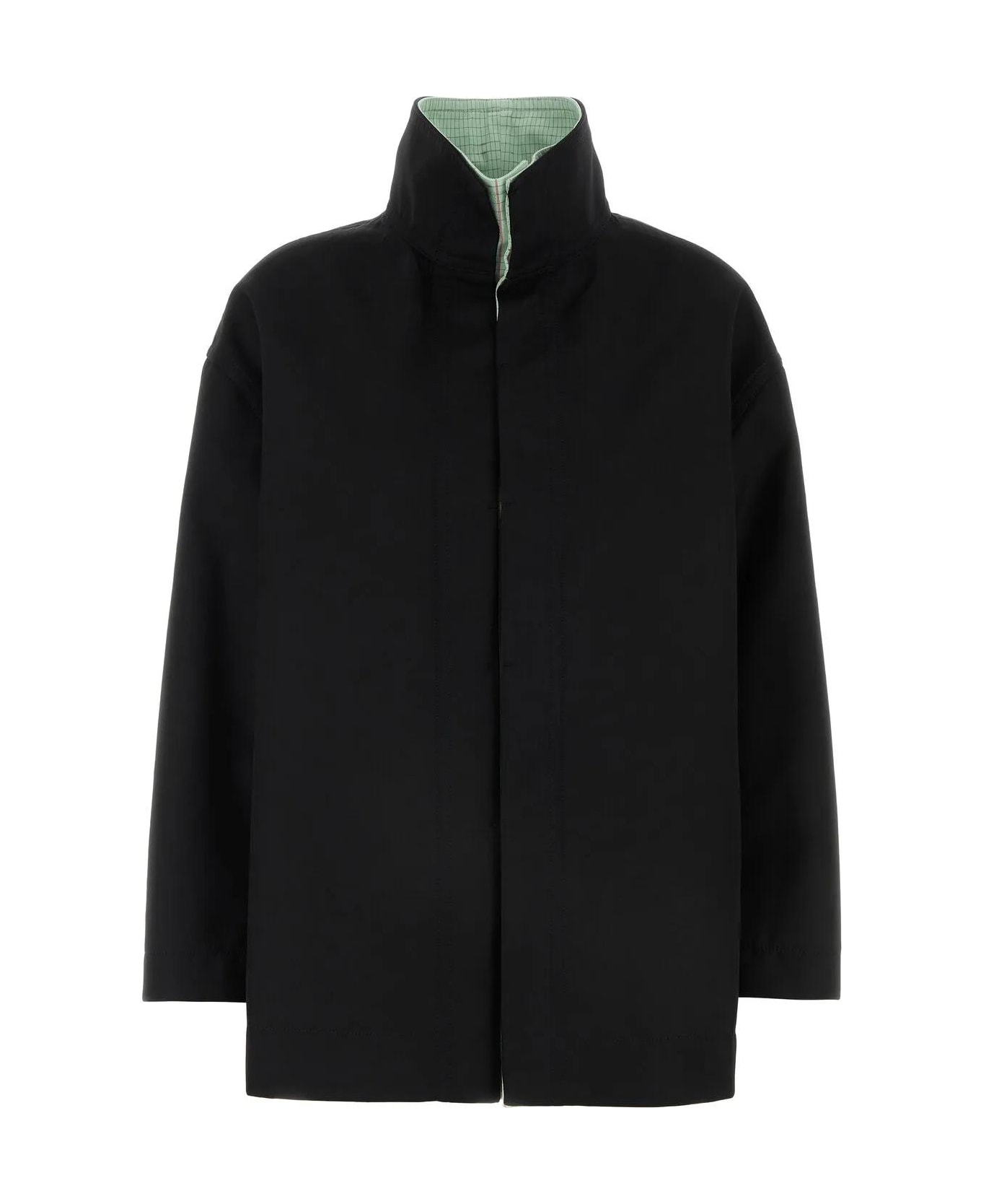 Bottega Veneta Black Wool Jacket - BLACK/DEWDROP