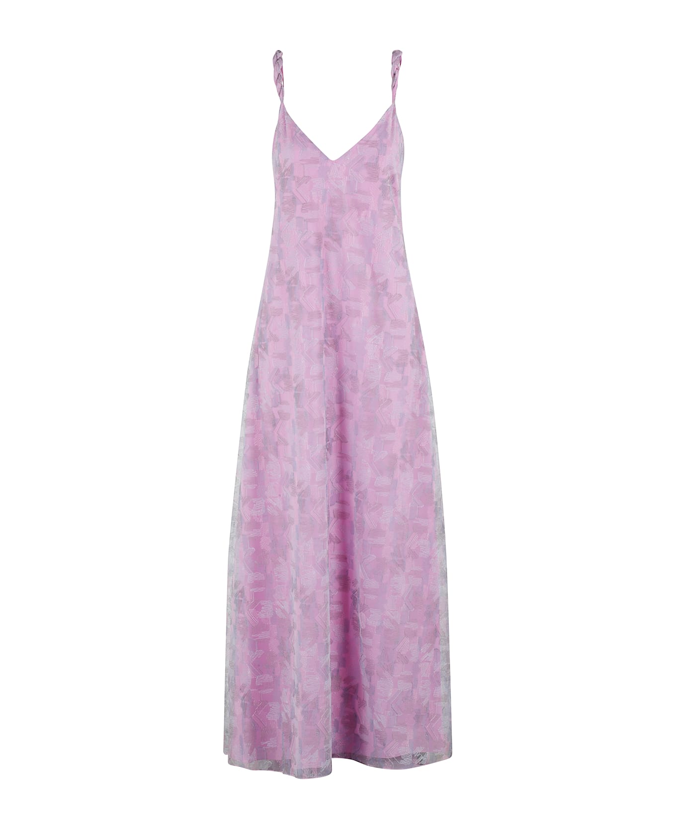 Emporio Armani V-neck Sleeveless Maxi Dress - Multi