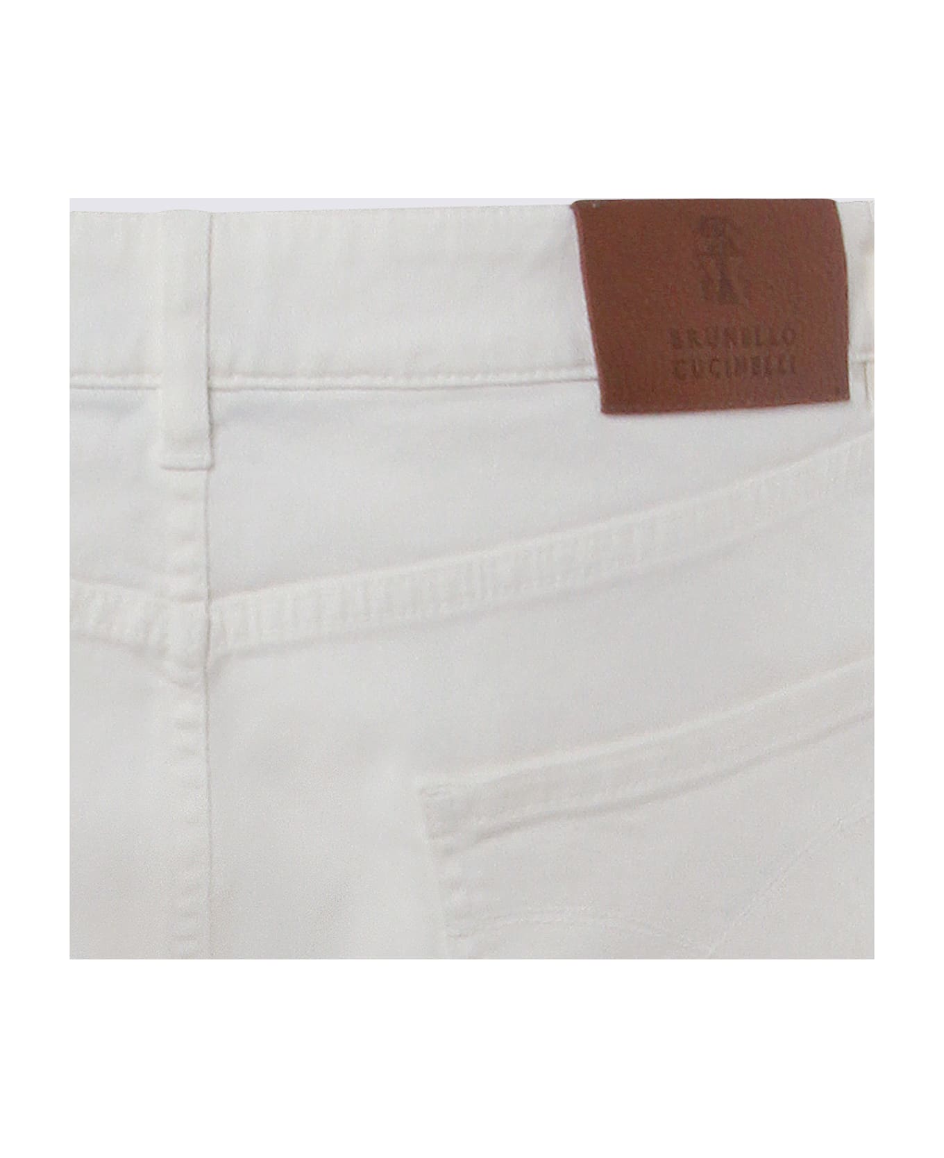 Brunello Cucinelli White Cotton Jeans - NEVE