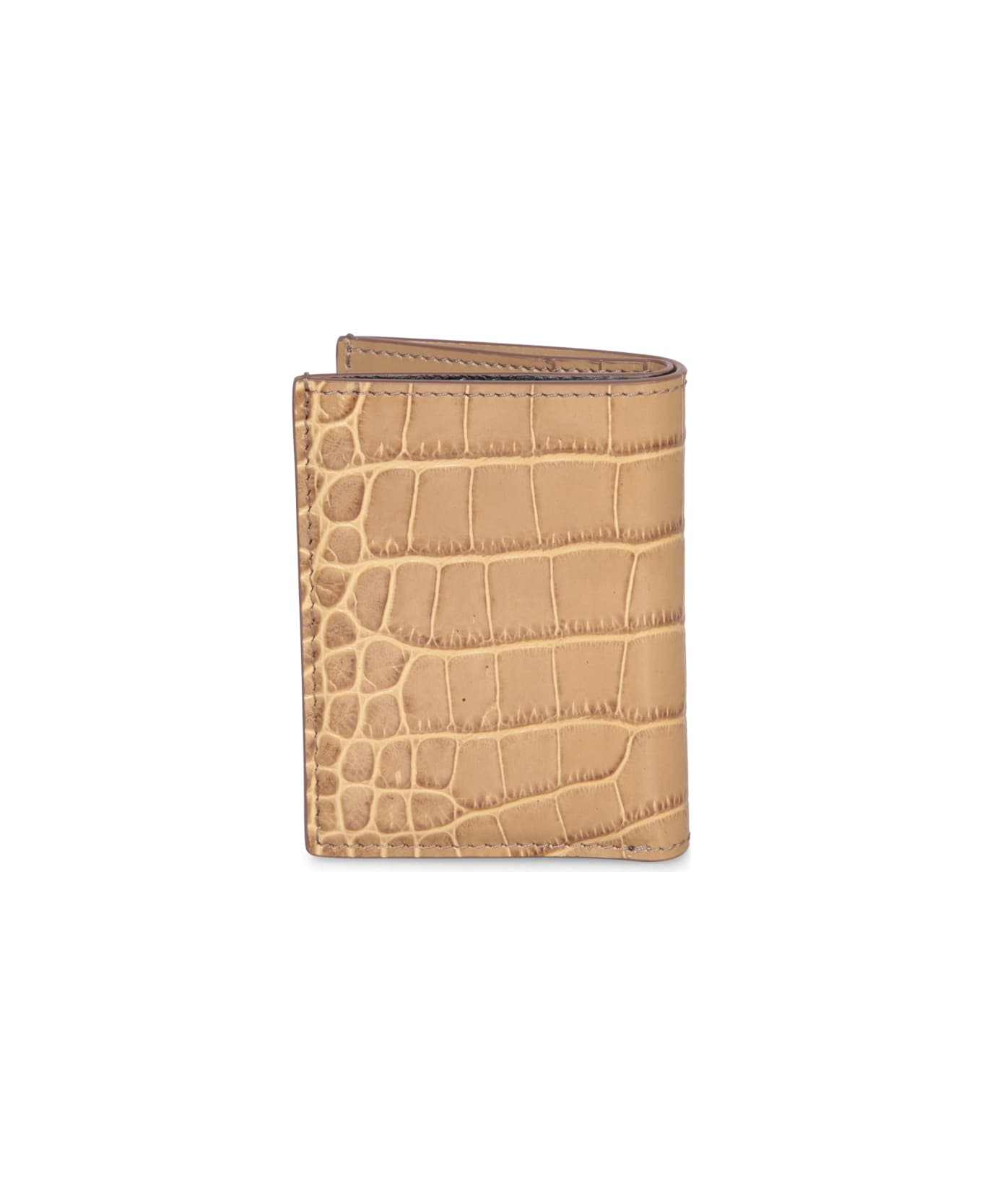 Tom Ford Croco Beige Card Holder - Beige