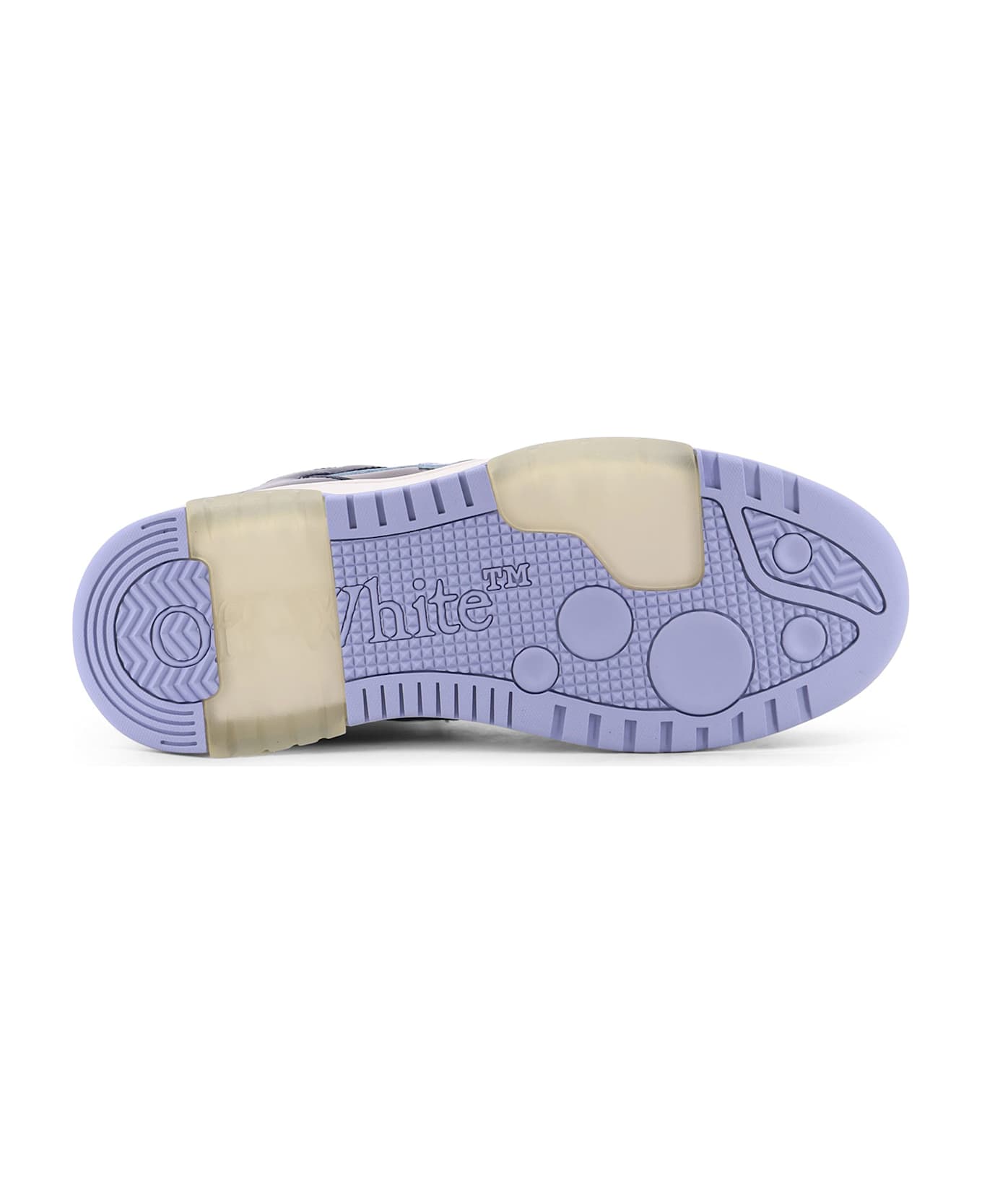 Off-White Ooo Patent Lea Low-top Patent Leather Sneakers - GREY MELANGE - LIGHT BLUE