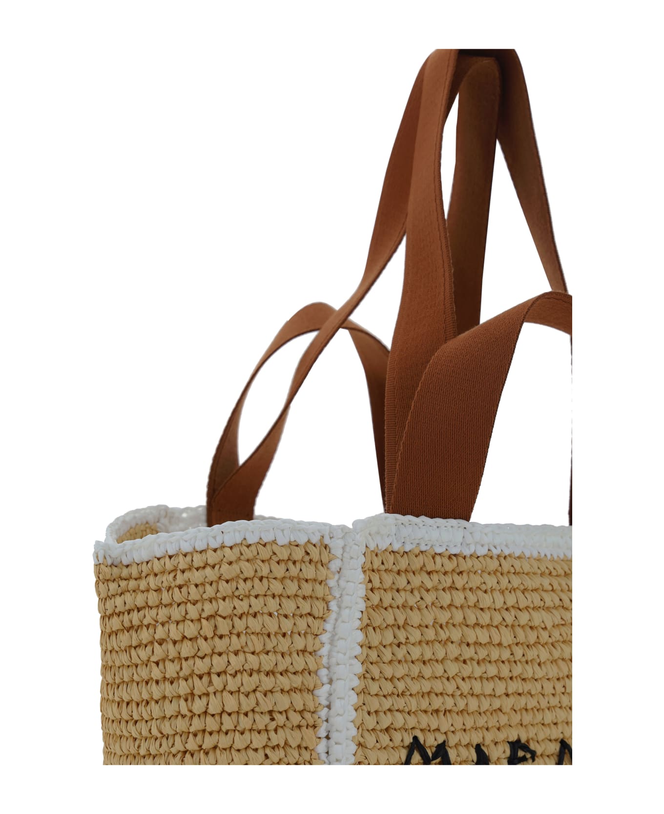 Marni Sillo Handbag - Natural/white/rust トートバッグ