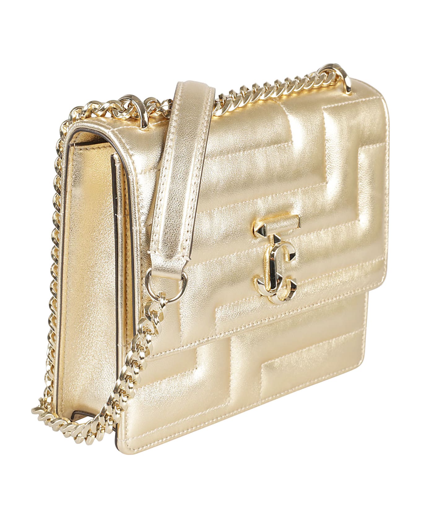 Jimmy Choo Chain Quilted Shoulder Bag - Gold ショルダーバッグ