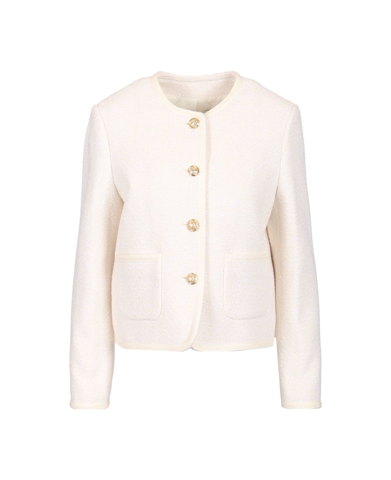 Dunst Boucle Tweed Jacket - WHITE