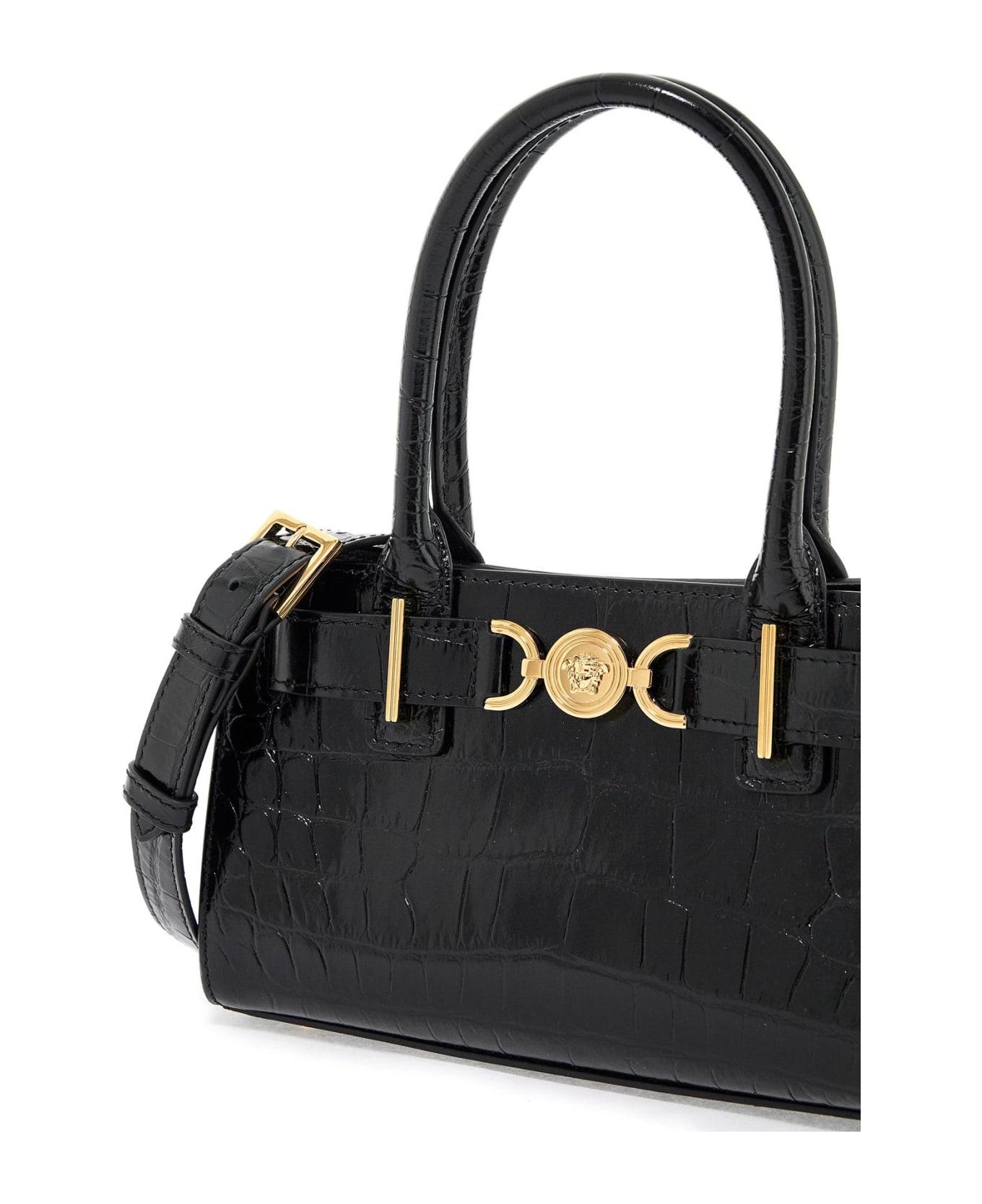 Versace Medusa 
95 Handbag - BLACK-VERSACE GOLD (Black)