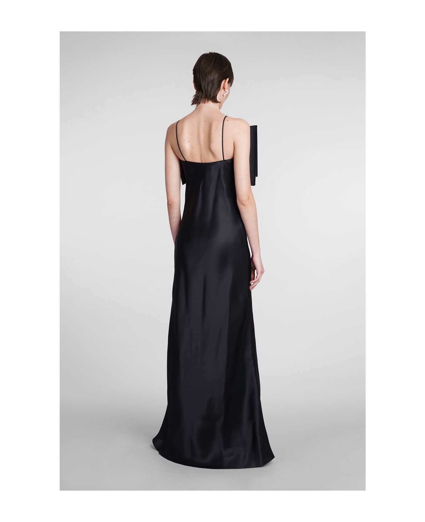 Mach & Mach Dress In Black Silk - black ワンピース＆ドレス