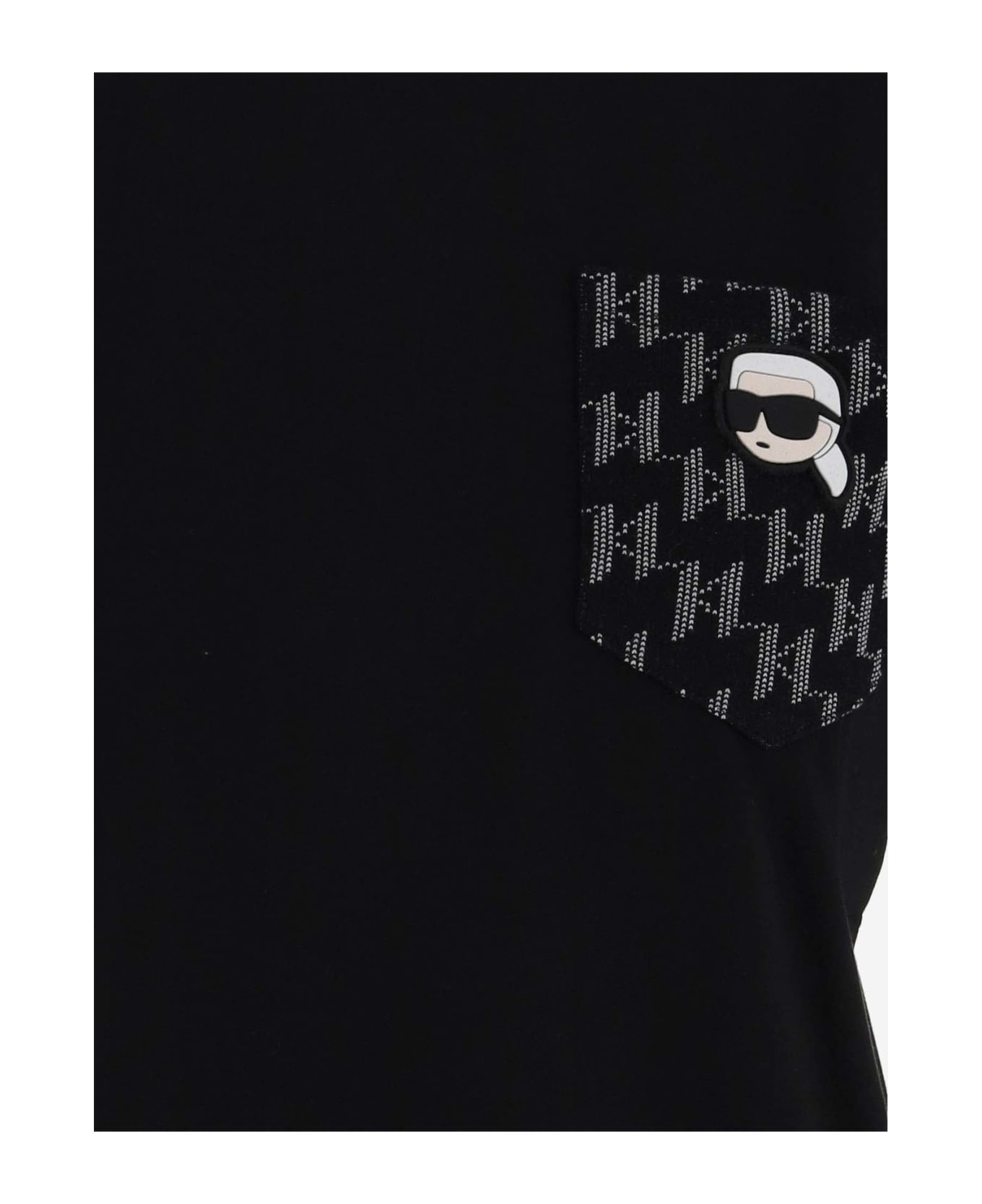 Karl Lagerfeld Cotton T-shirt With Logo - Black