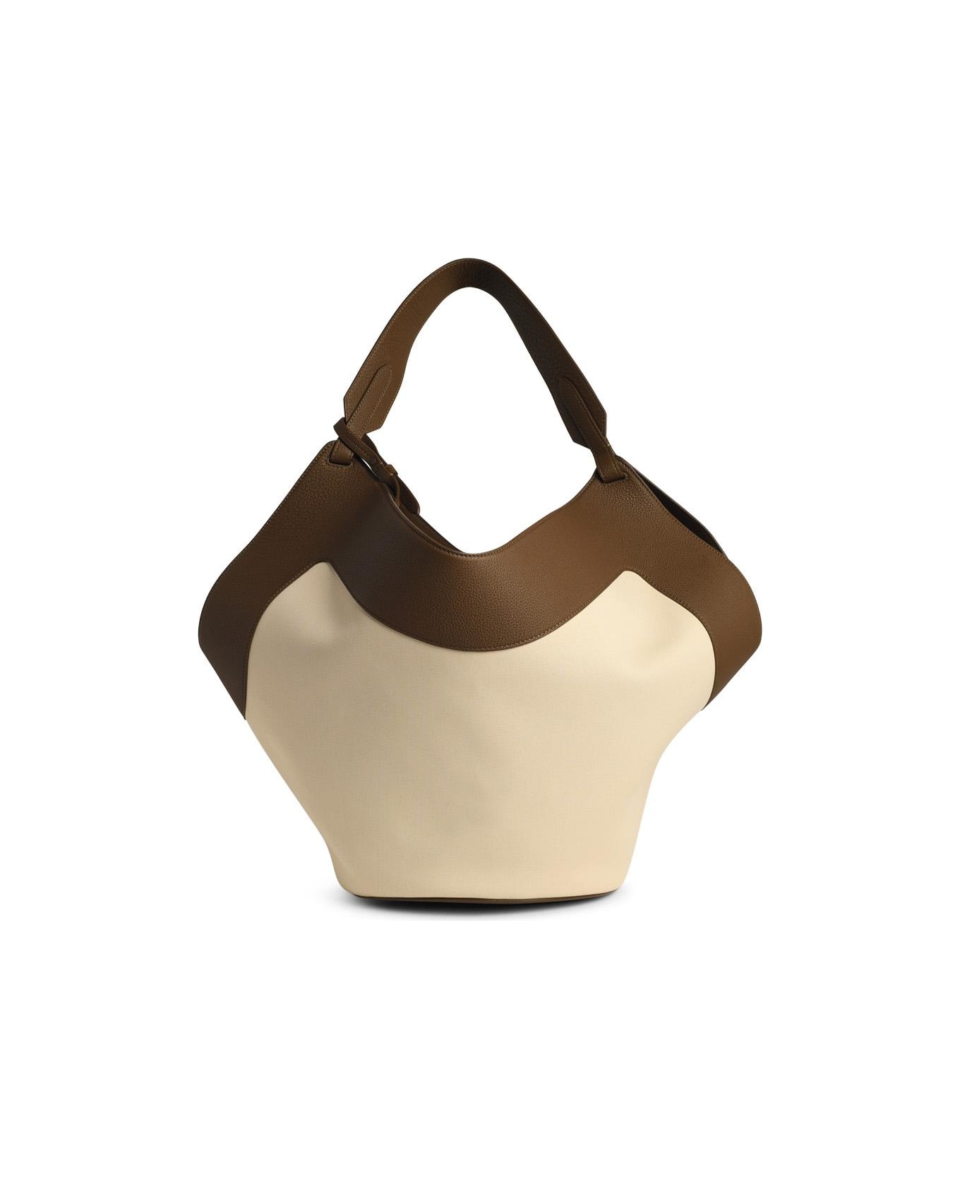 Khaite Lotus
 Cream Blend Tela Bag - Cream