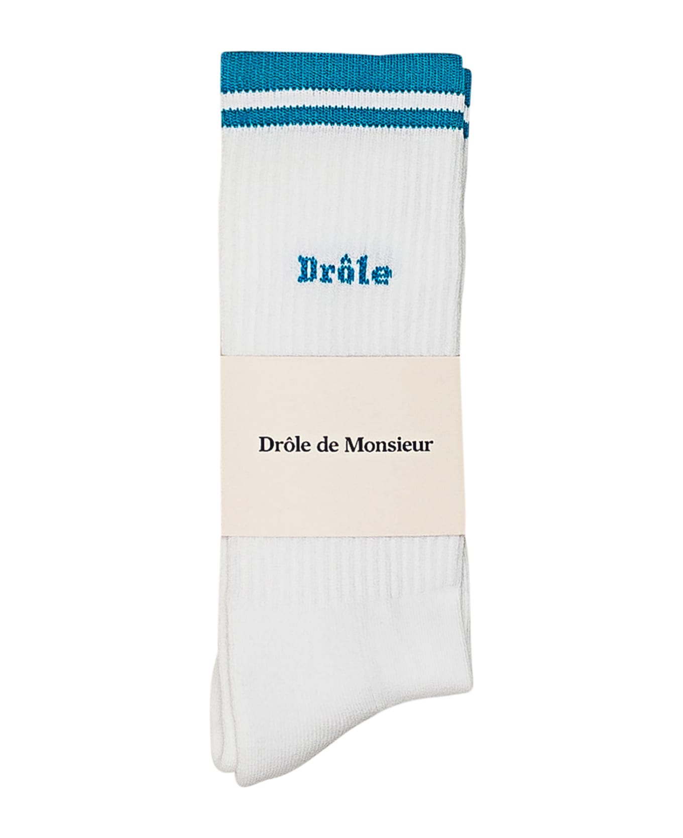Drôle de Monsieur Socks With Logo - BLUE 靴下