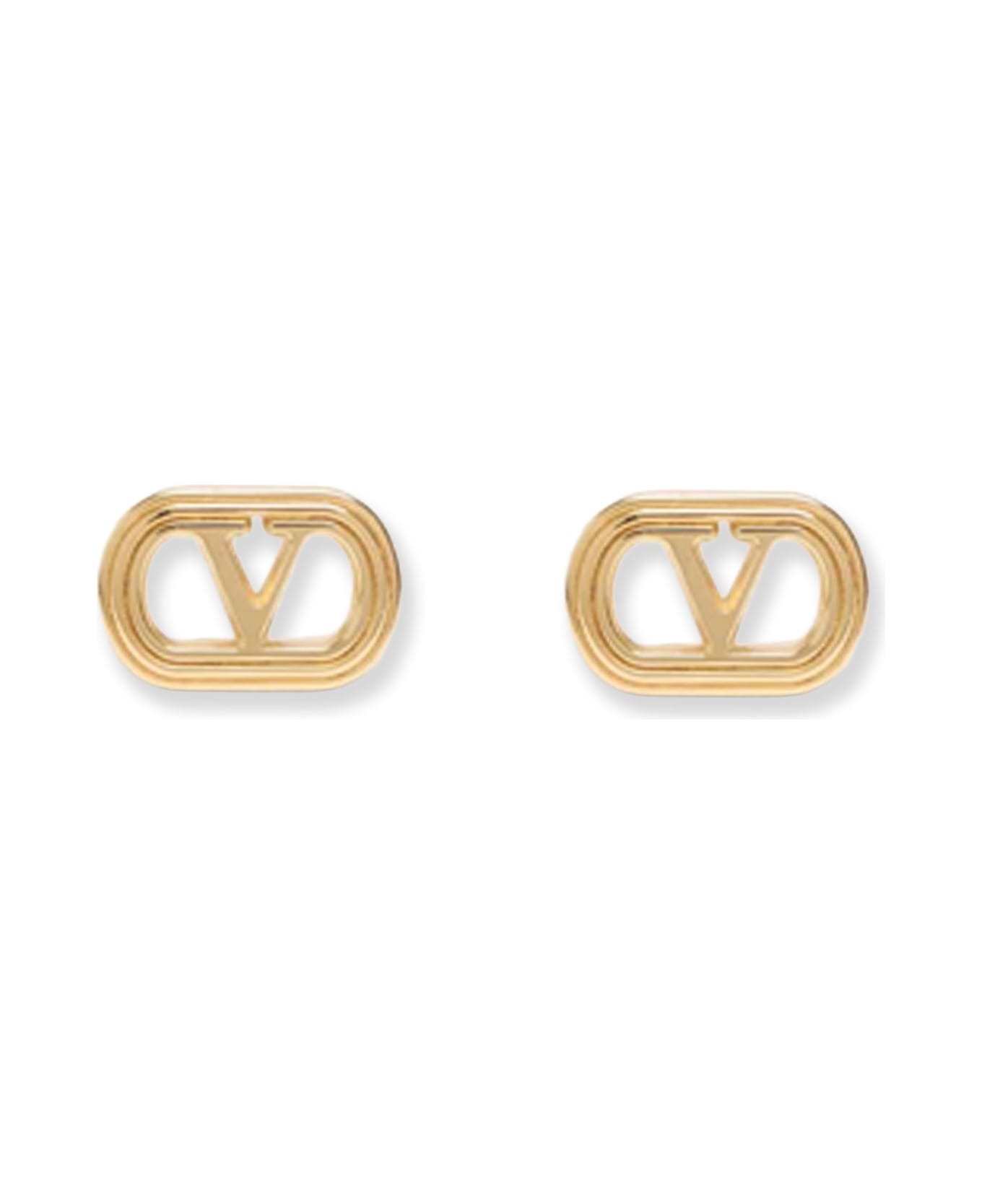 Valentino Garavani Ovalette Metal Earrings - Golden