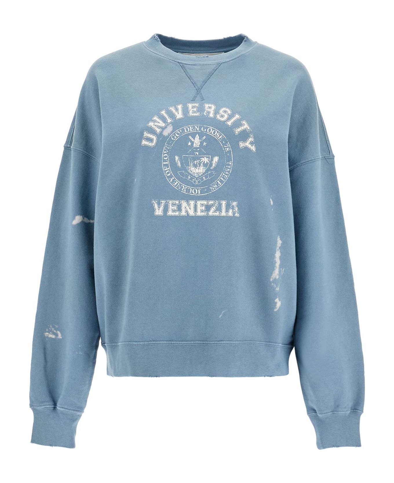 Golden Goose Light Blue Cotton Sweatshirt - Blue フリース