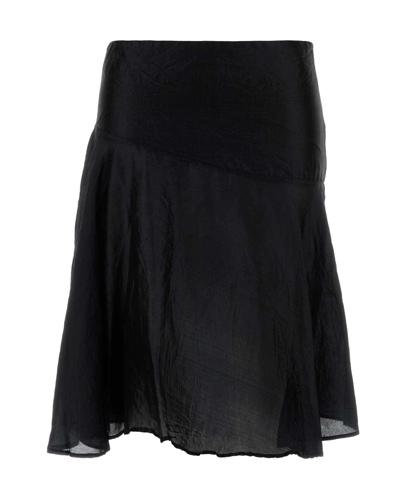 Gimaguas Black Silk Justine Skirt - BLACK