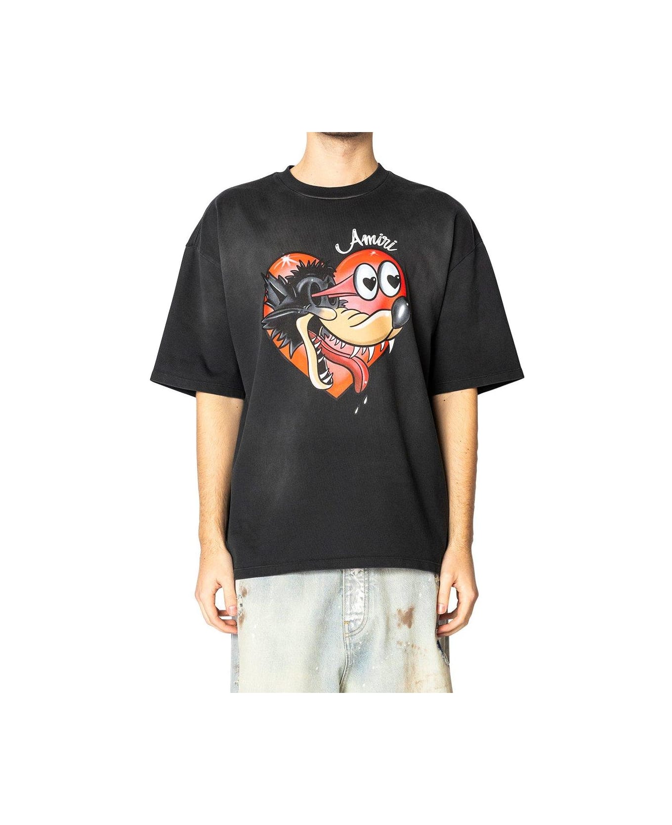 AMIRI Hopeless Romantic Crew Neck T-shirt - BLACK シャツ