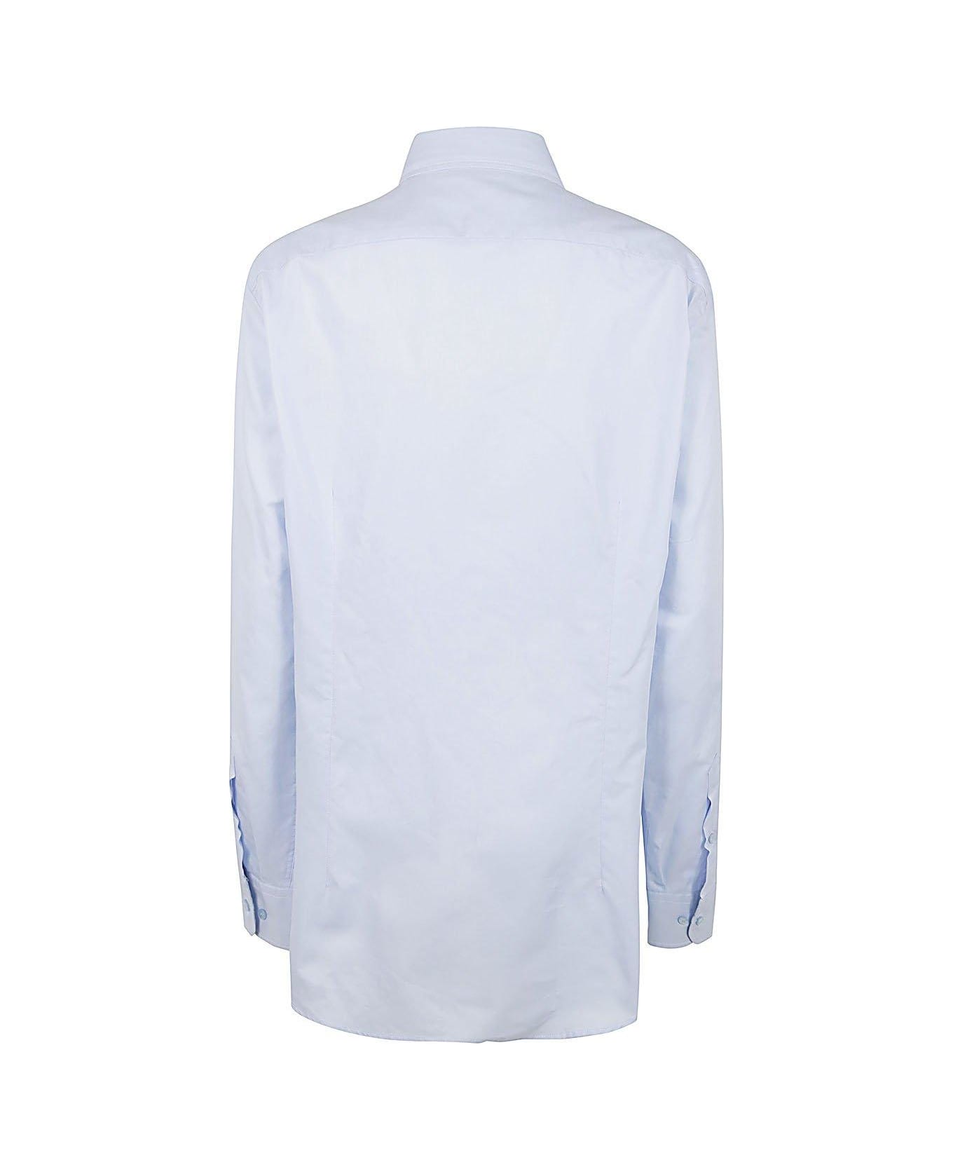 Etro Pegaso Embroidered Long-sleeved Shirt - BLUE