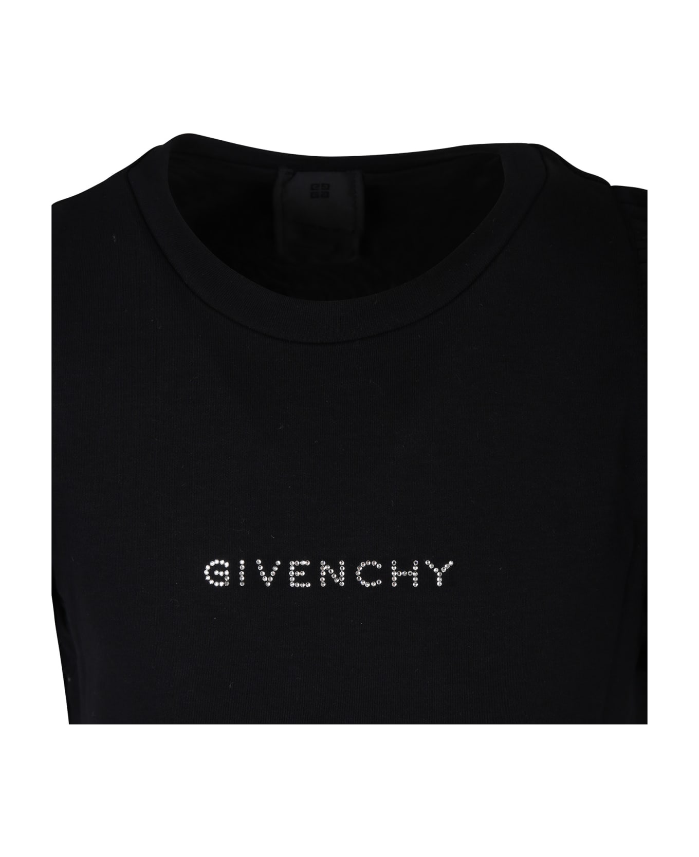 Givenchy Black Dress For Girl With Logo - Black ワンピース＆ドレス