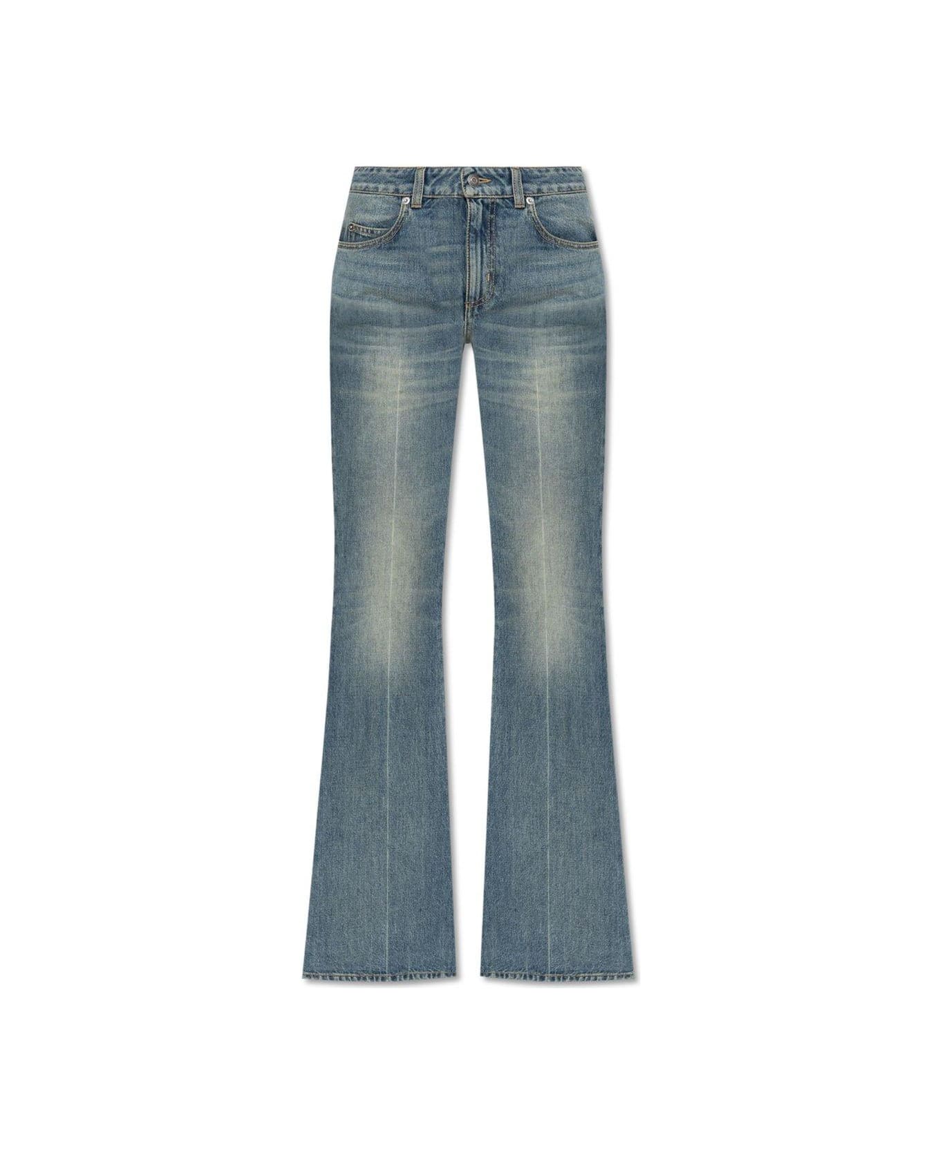 Alexander McQueen Flared Slim-fit Jeans - Blue