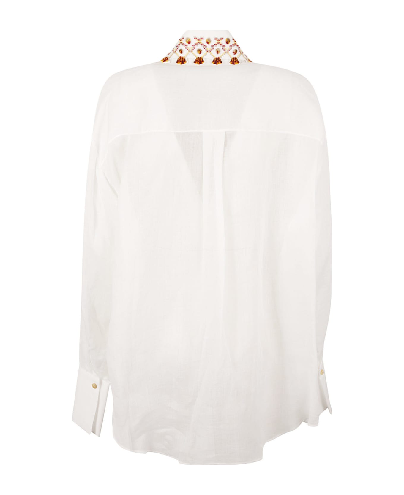 Ermanno Scervino Embellished Oversize Shirt - Bright White ブラウス