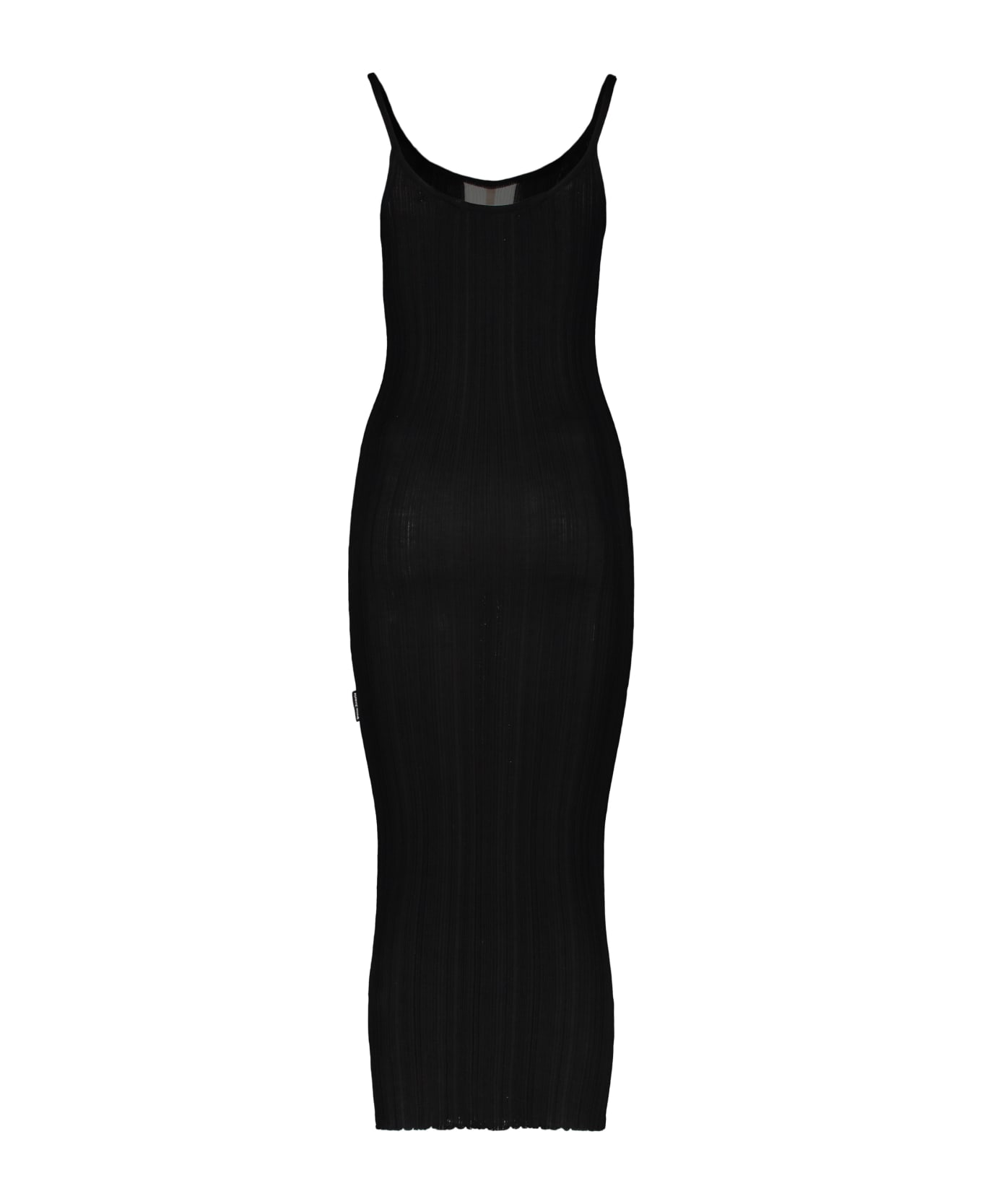 Palm Angels Ribbed Knit Dress - black ワンピース＆ドレス