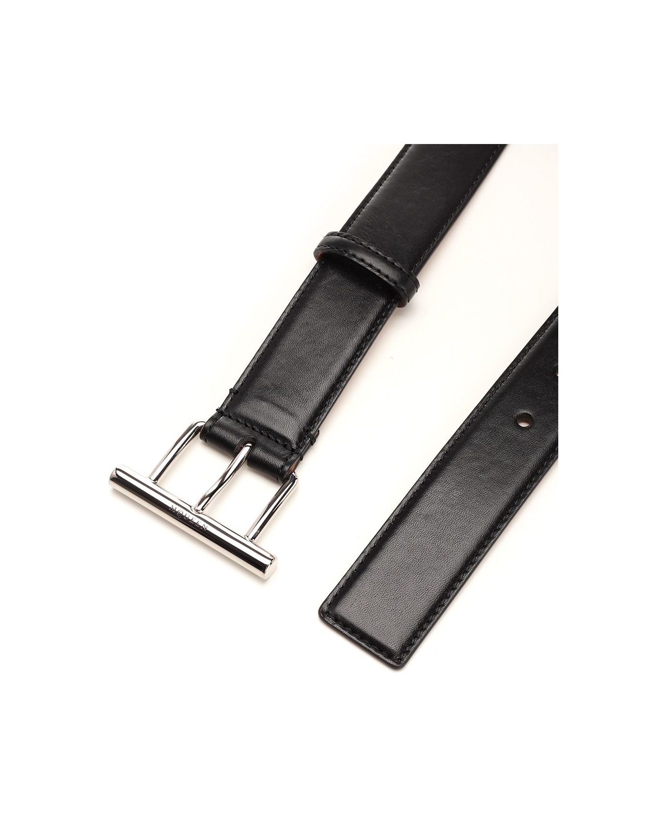 Alexander McQueen Black Leather Sling Belt - Black ベルト