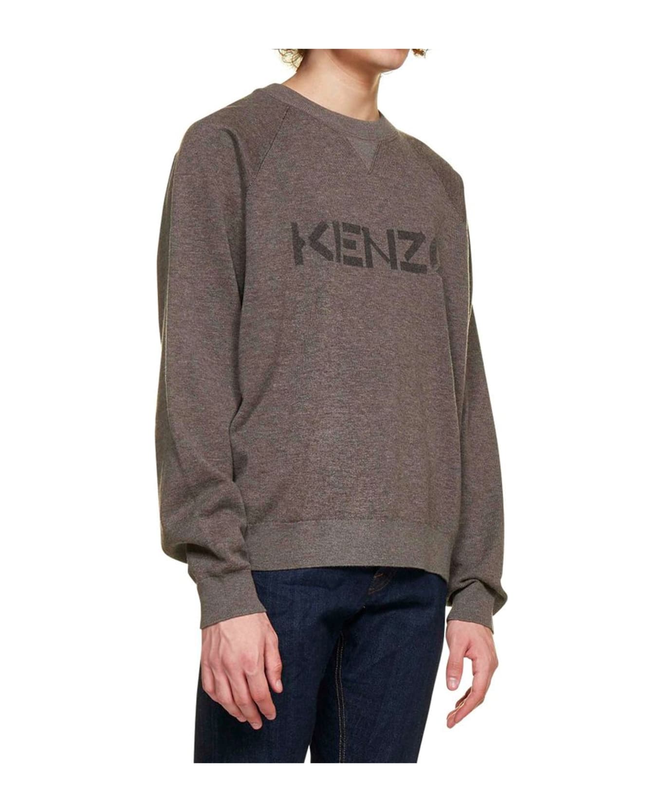 Kenzo Logo Sweater - Brown フリース