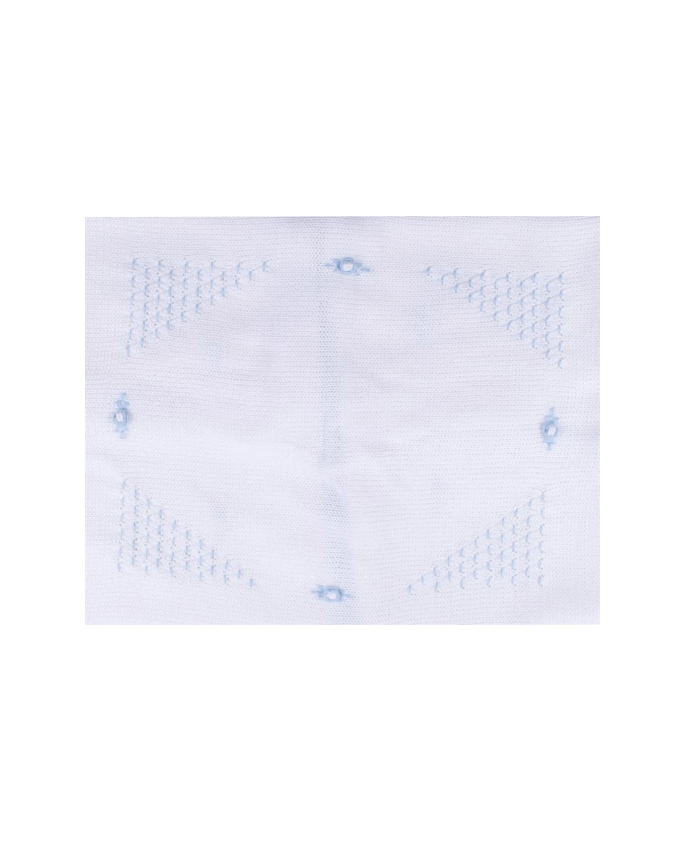 Piccola Giuggiola Cotton Knit Blanket - White アクセサリー＆ギフト