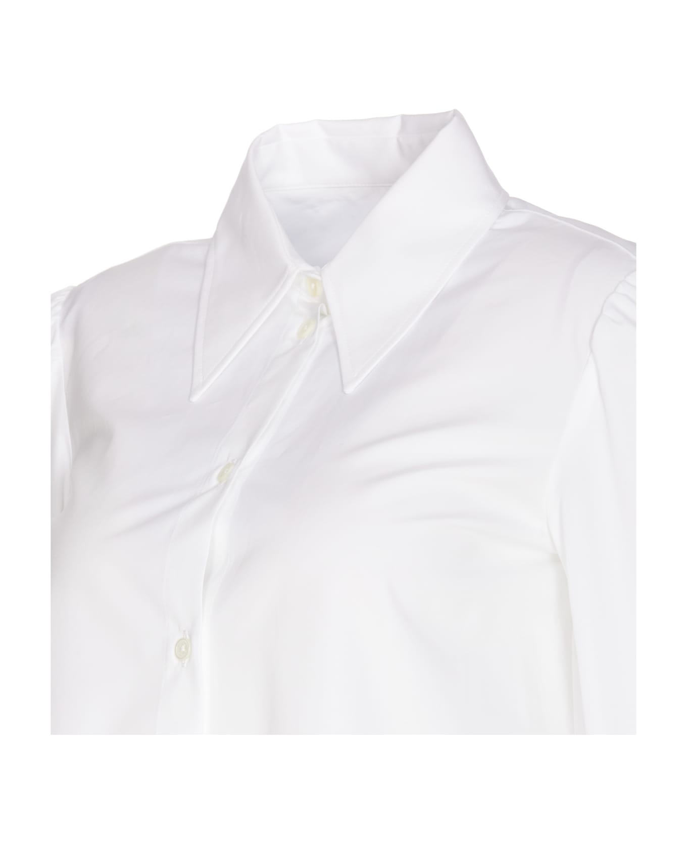 Off-White Overshirt Dress - White