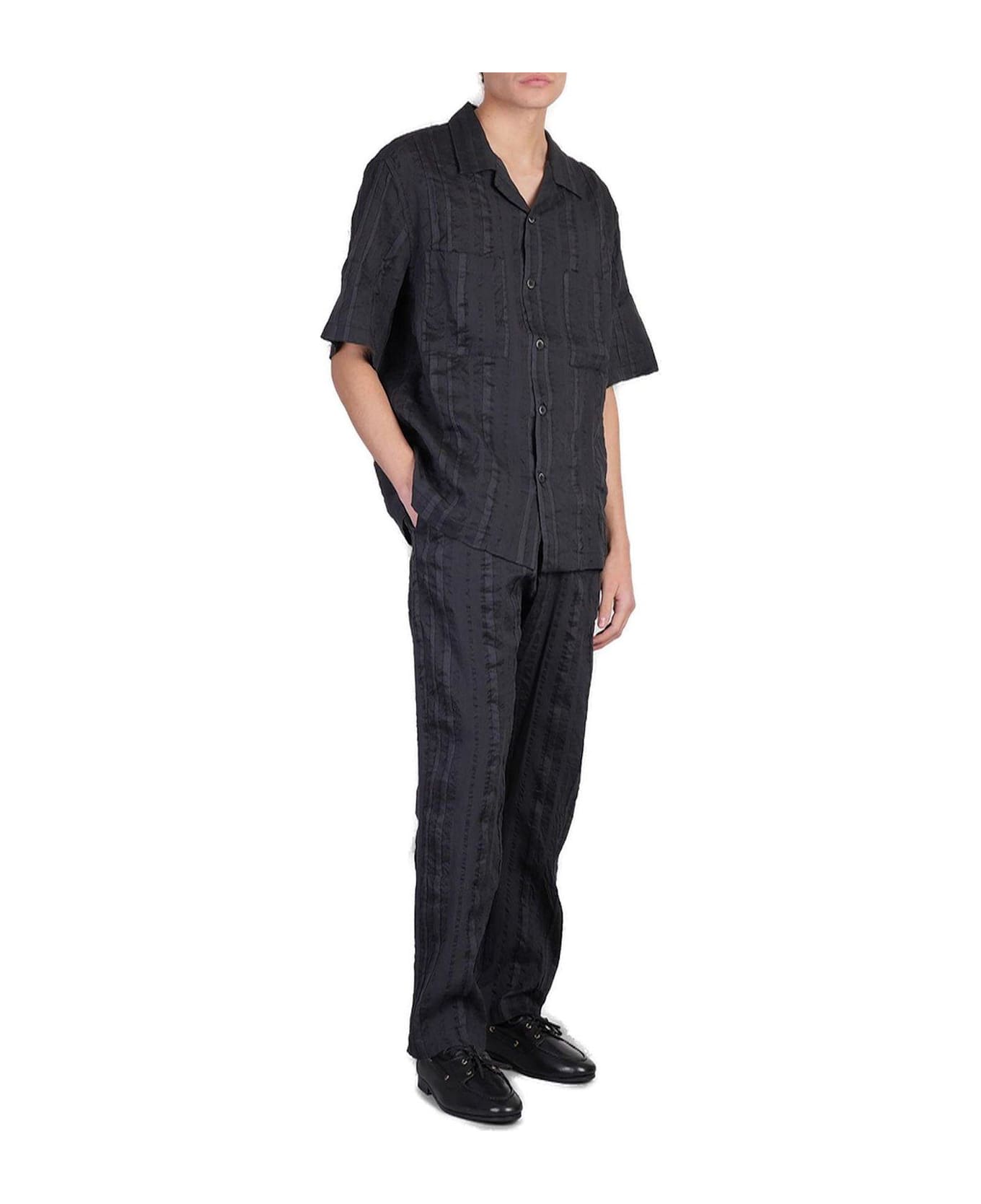 Barena Short-sleeved Striped Shirt - Grafite