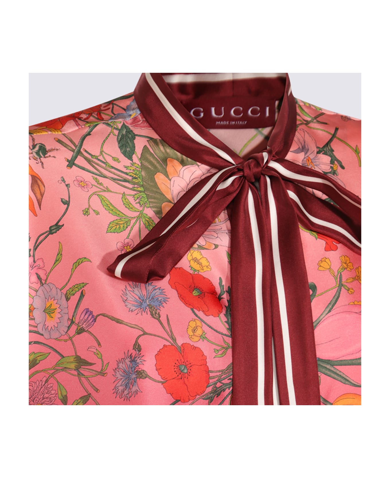 Gucci Red Silk Shirt - PINK/ROSSO ANCORA