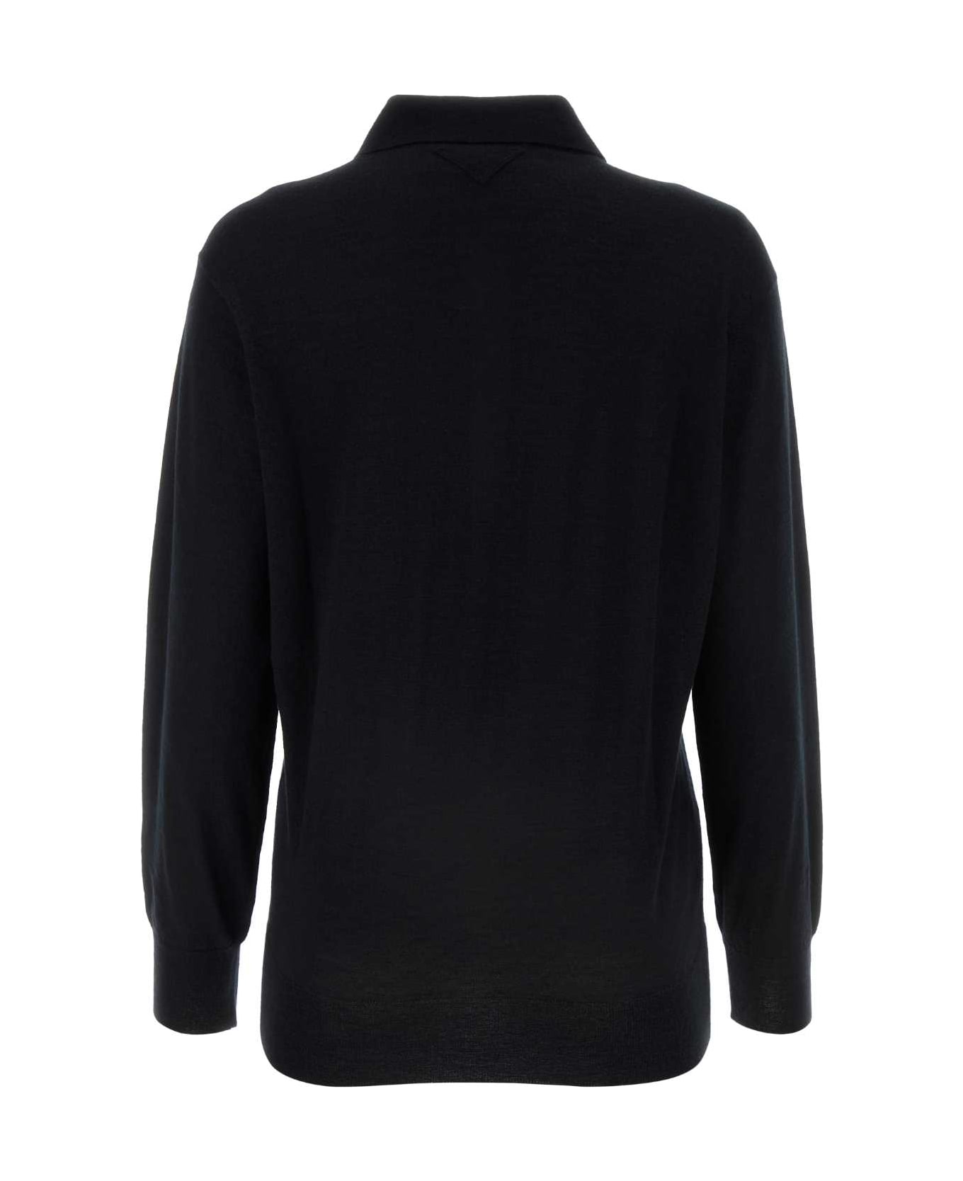 Prada Black Cashmere Polo Shirt - NERO ポロシャツ