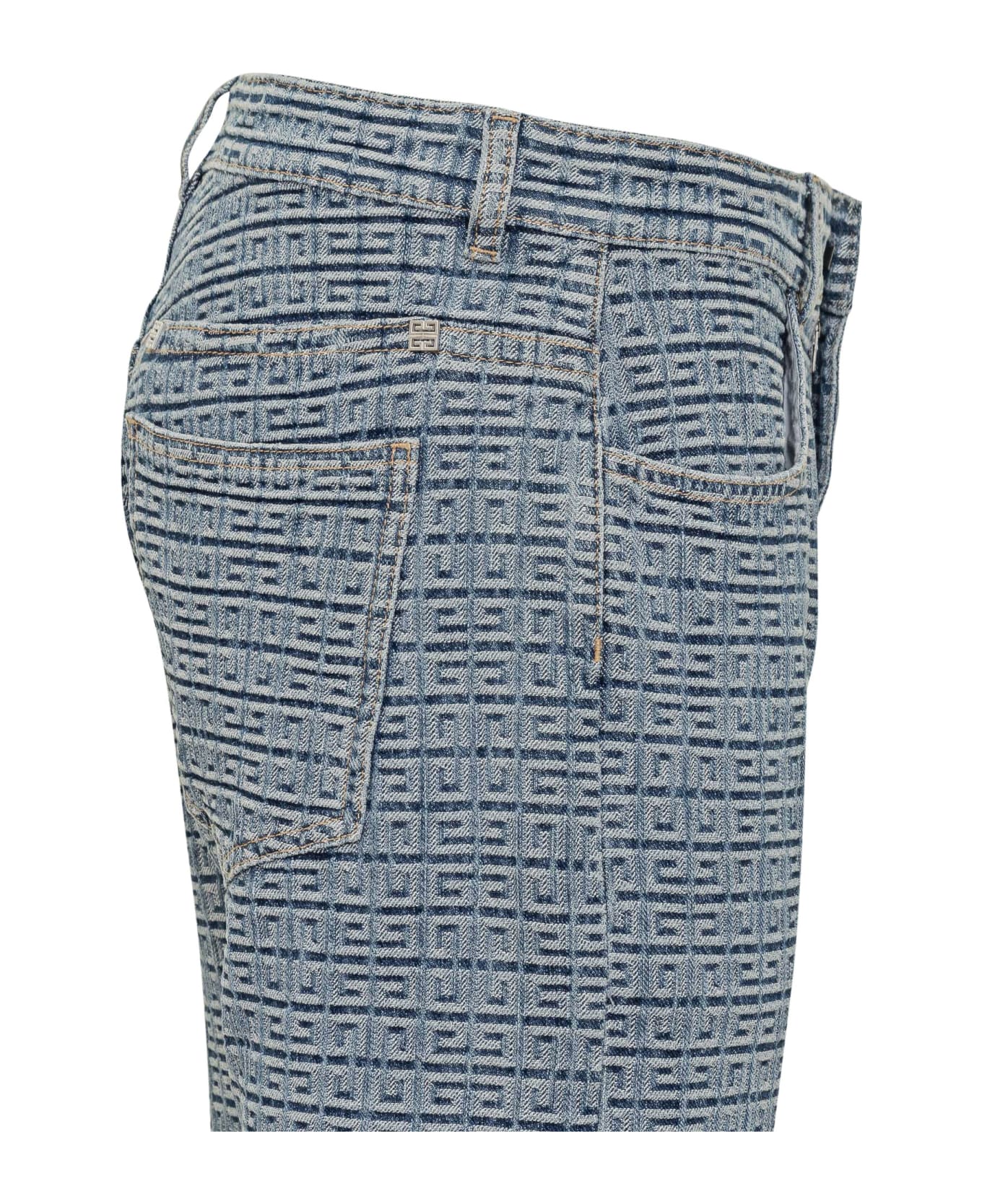 Givenchy 4g Logo Print Jeans - Light Blue