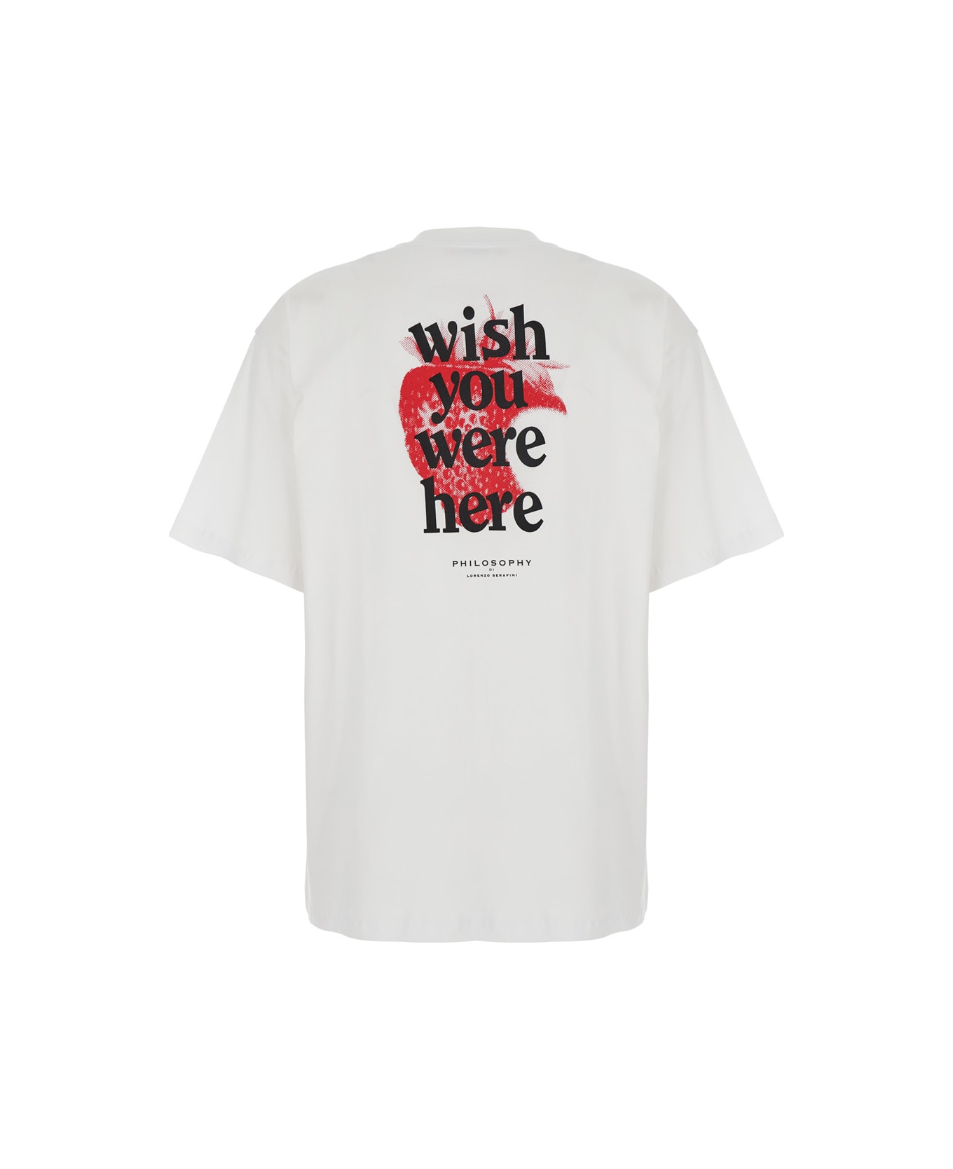 Philosophy di Lorenzo Serafini White T-shirt With Maxi Logo Printed On The Back In Cotton Woman - MULTI WHITE