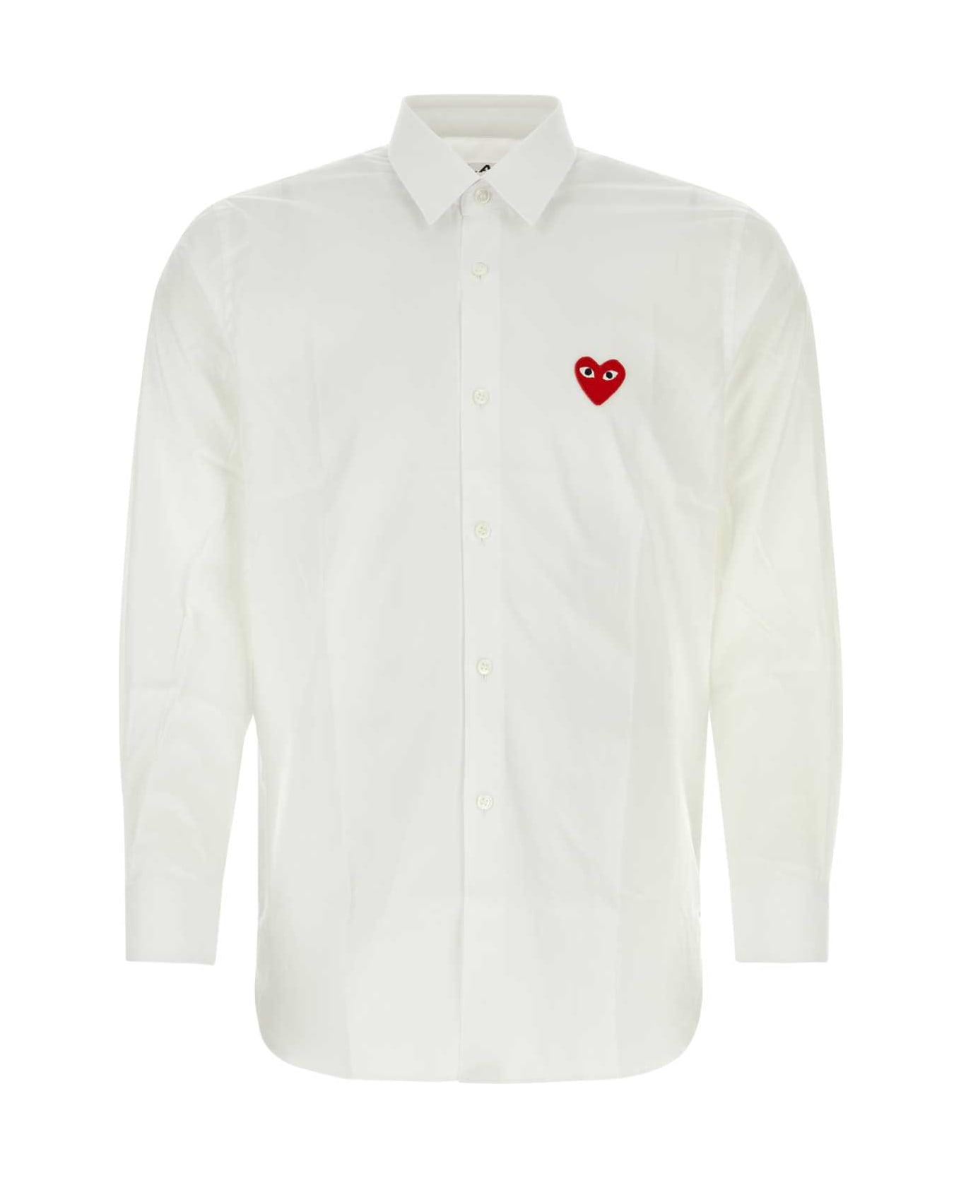 Comme des Garçons Play White Cotton Shirt - WHITE シャツ