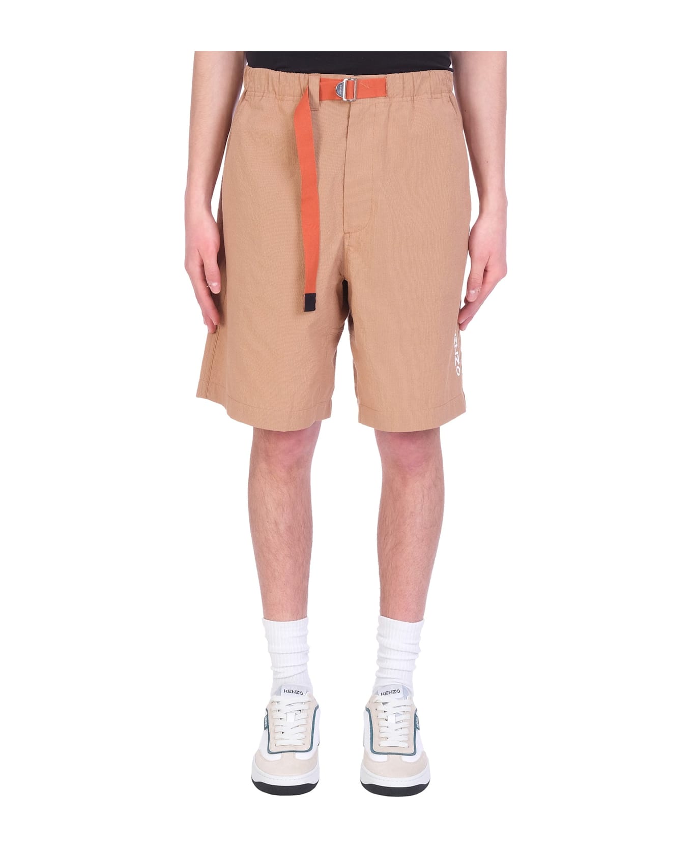 Kenzo Cotton Bermuda Shorts - Brown