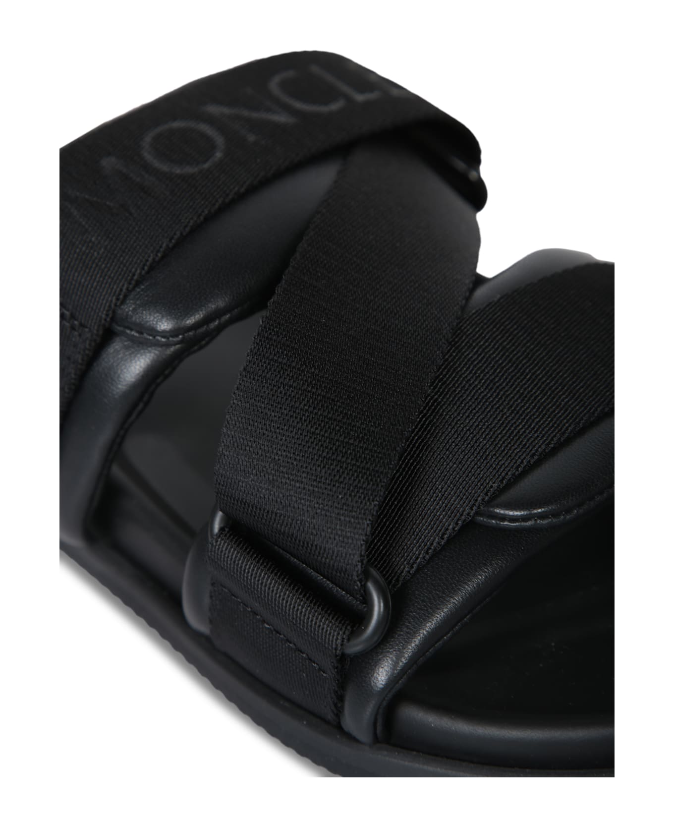 Moncler Logo Sandals - Black