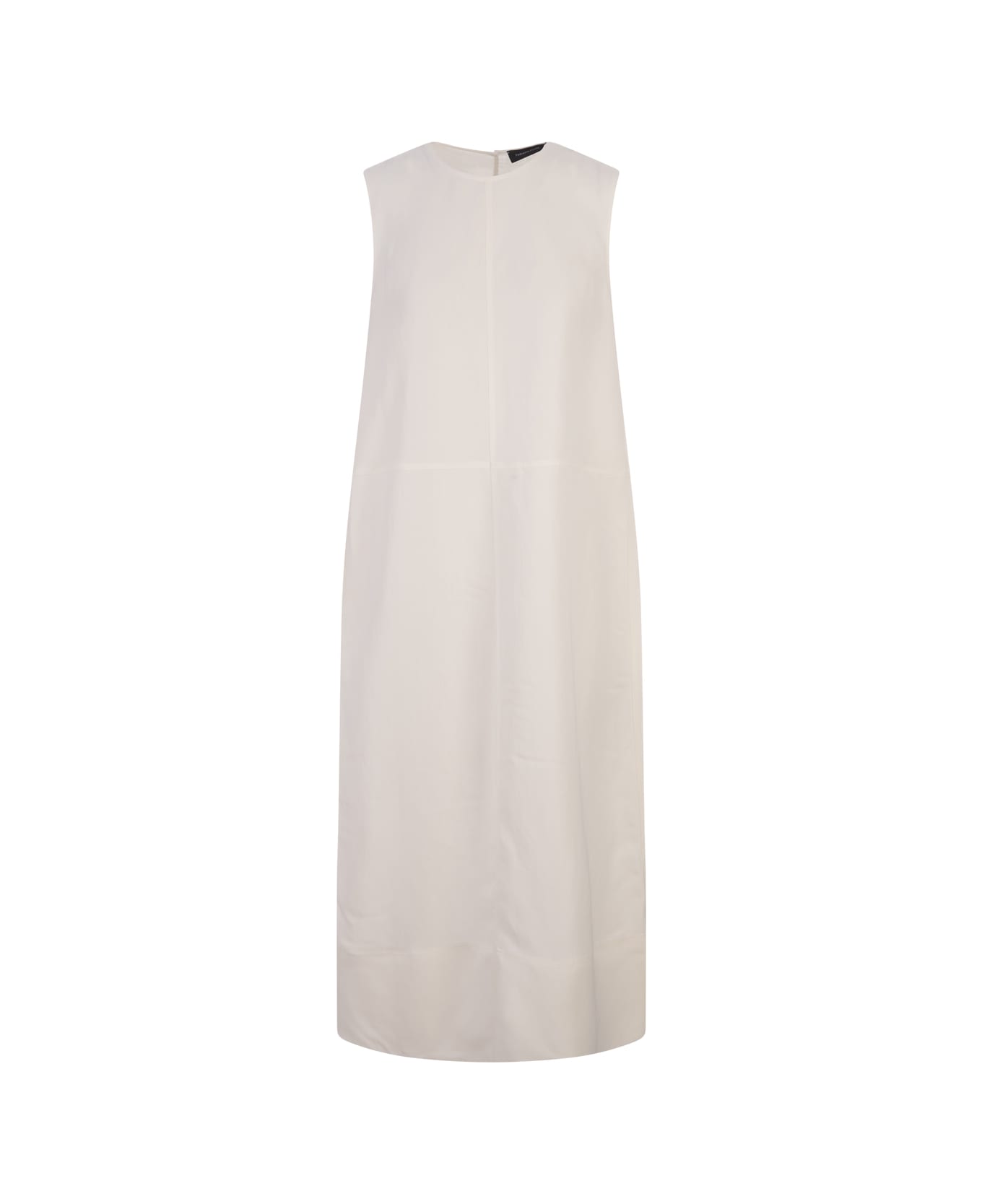 Fabiana Filippi White Linen And Viscose Dress - White