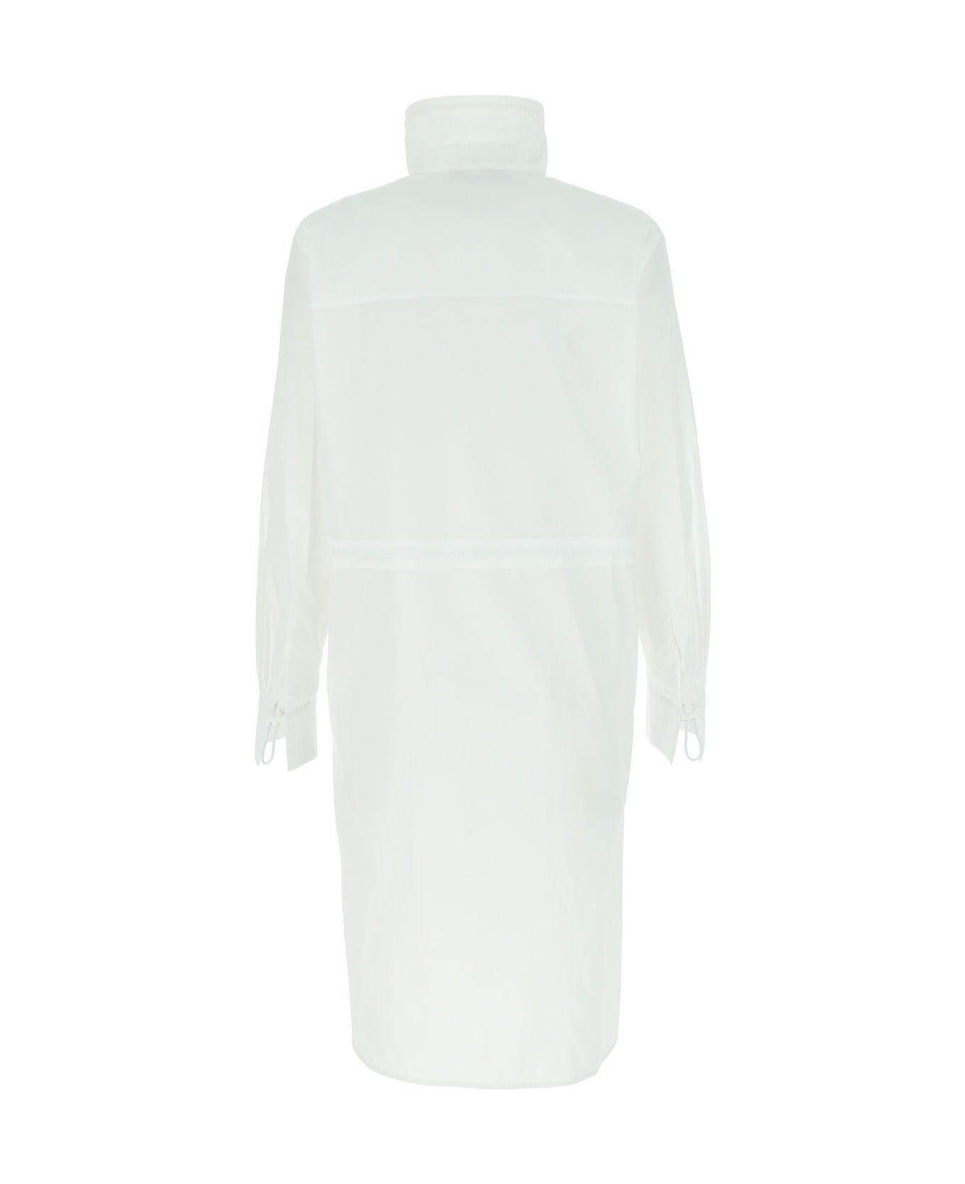 Fendi White Poplin Dress - BIANCO