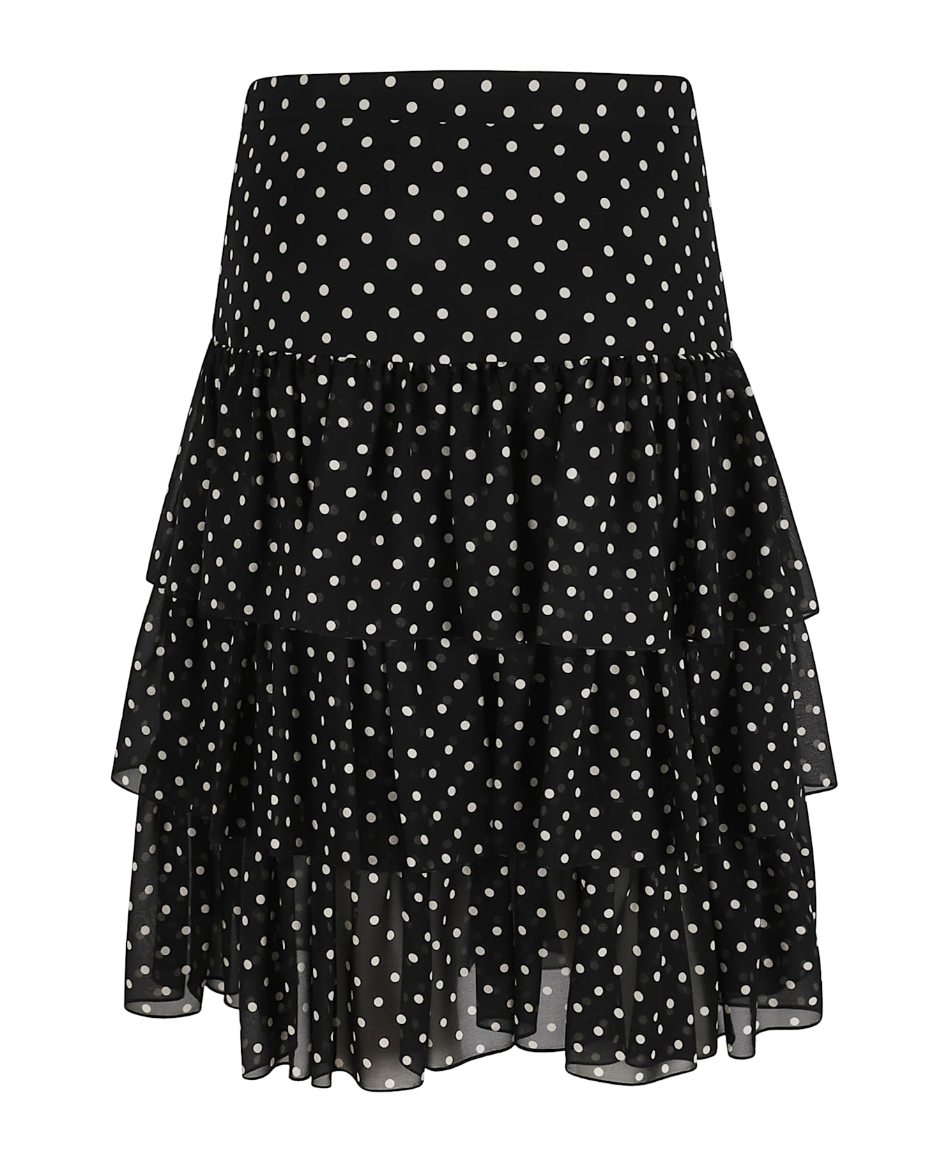 Polka Dot Flare Skirt - Thumbnail 1