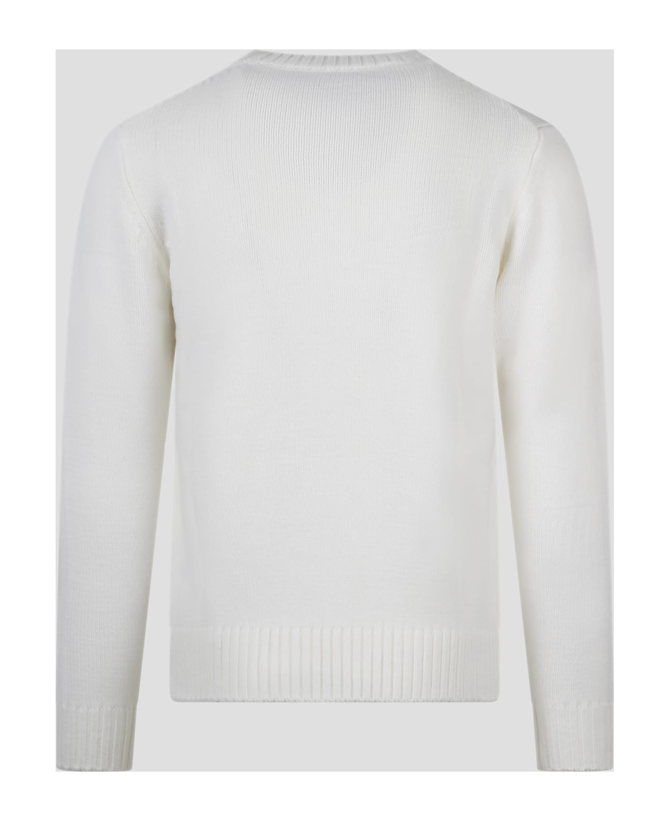 Paolo Pecora Crewneck Sweater - White ニットウェア