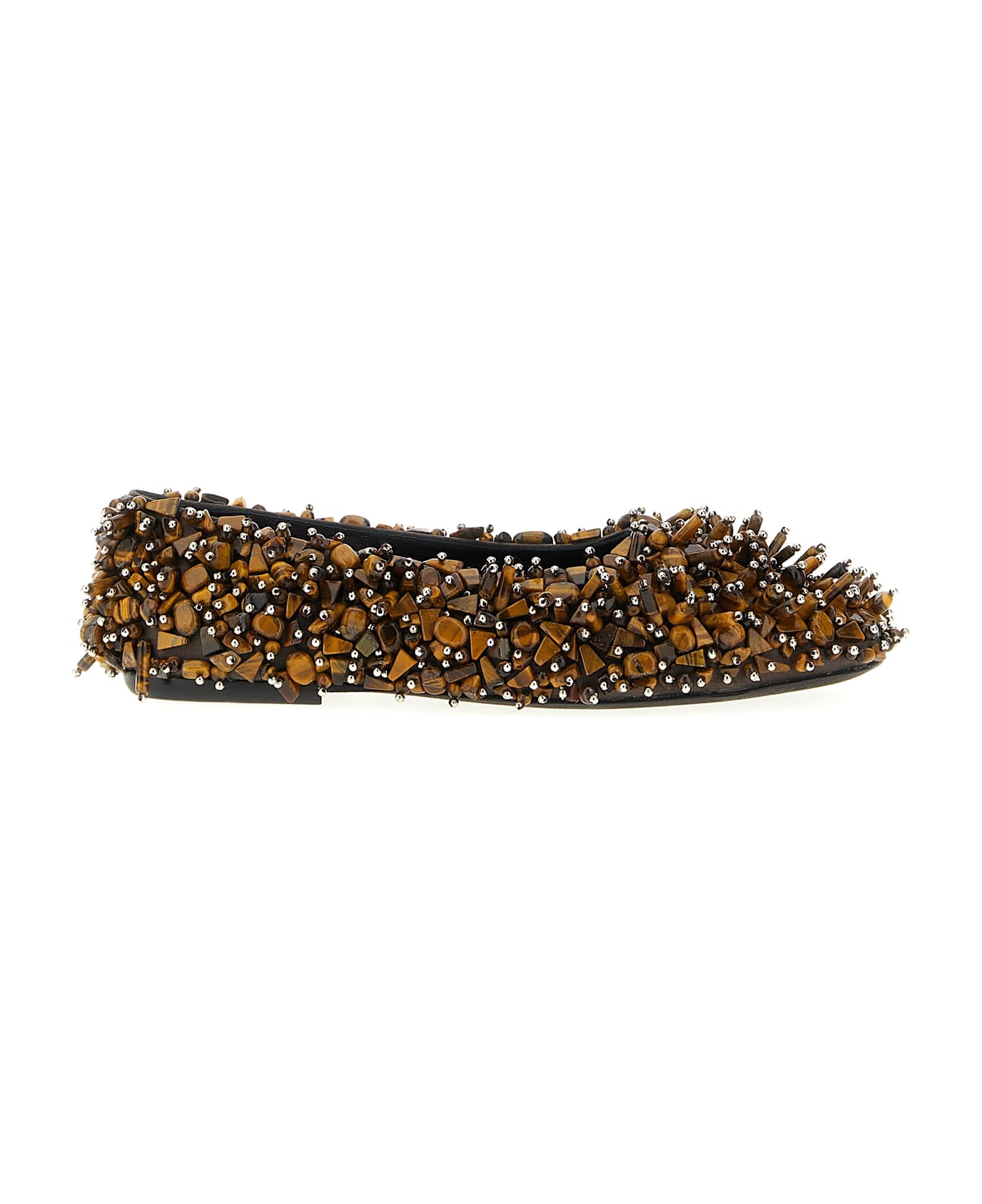 Dries Van Noten Beaded Ballet Flats - Brown