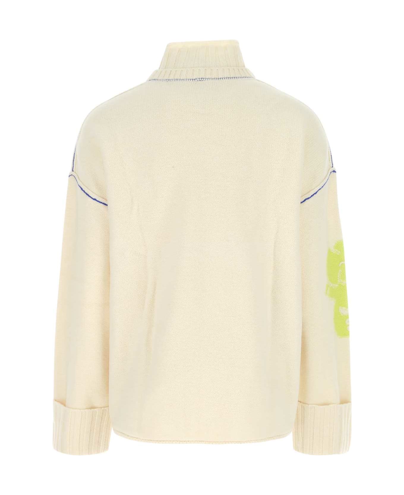 McQ Alexander McQueen Ivory Wool Oversize Sweater - 9004