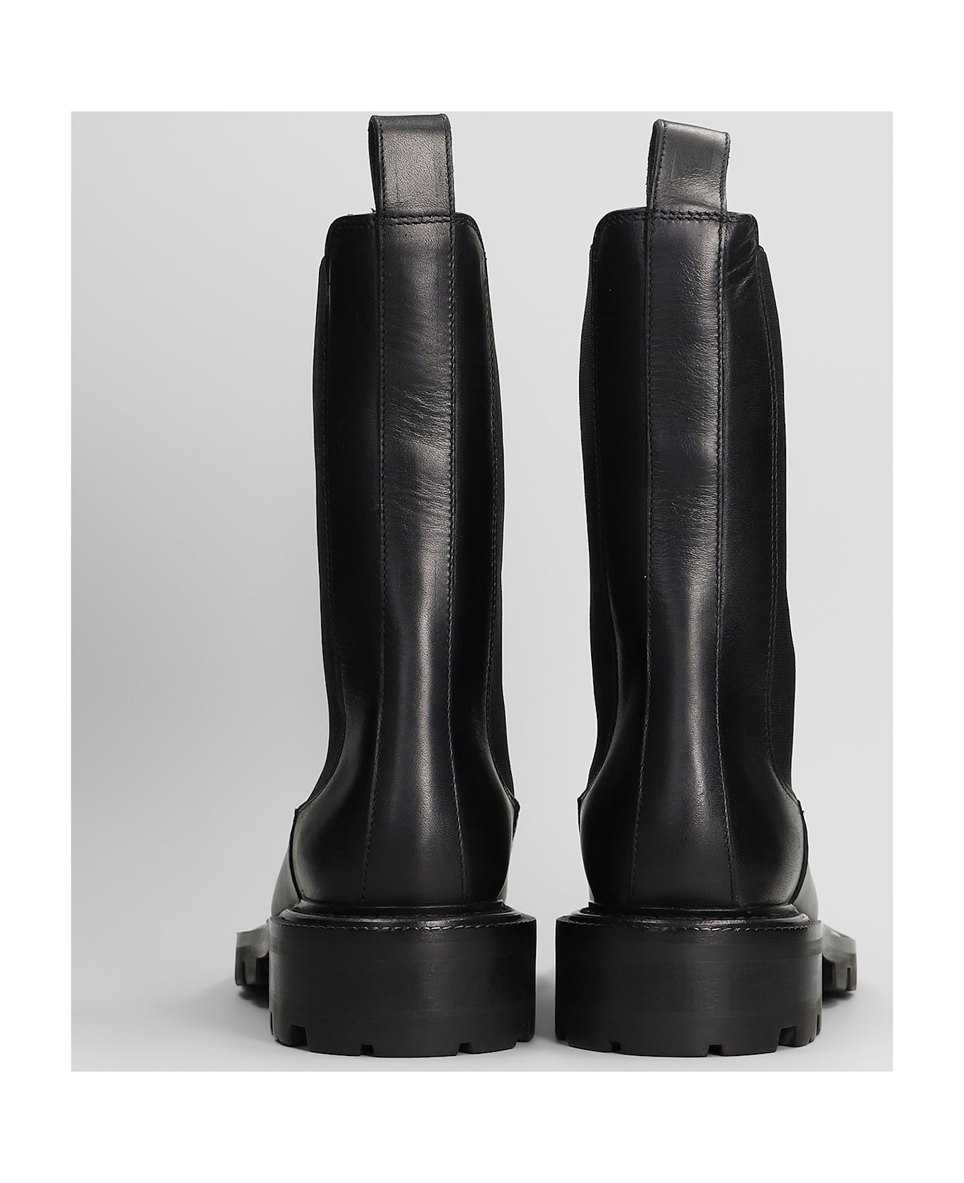 Paris Texas Napa Chelsea Boot Combat Boots In Black Leather - black